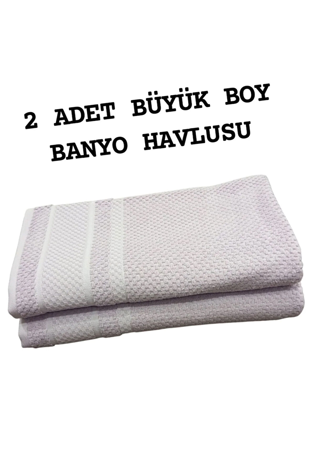 2 Adet Büyük Boy Banyo Havlusu 90x150 cm