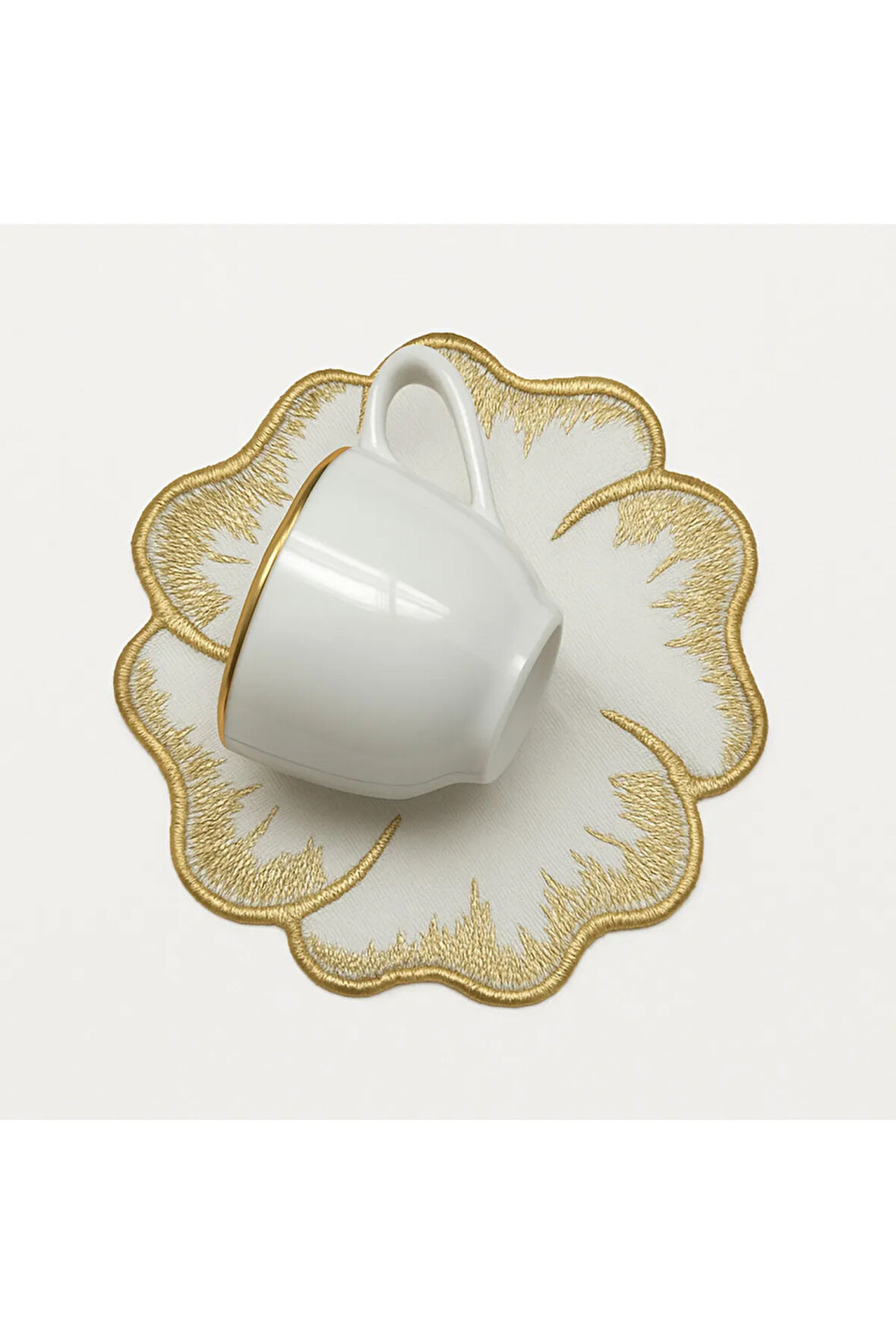 (6 Adet) Keten Kokteyl Peçetesi Kahve Yanı Sunumluk