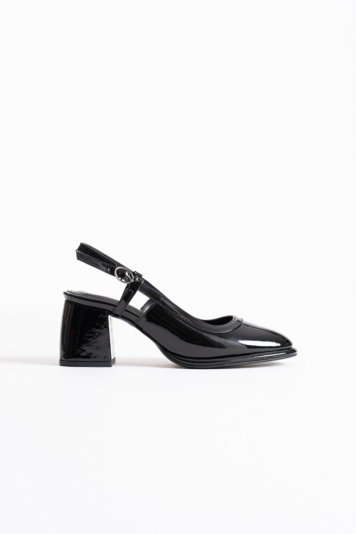 Taila Premium Siyah Rugan Kadın Topuklu Ayakkabı