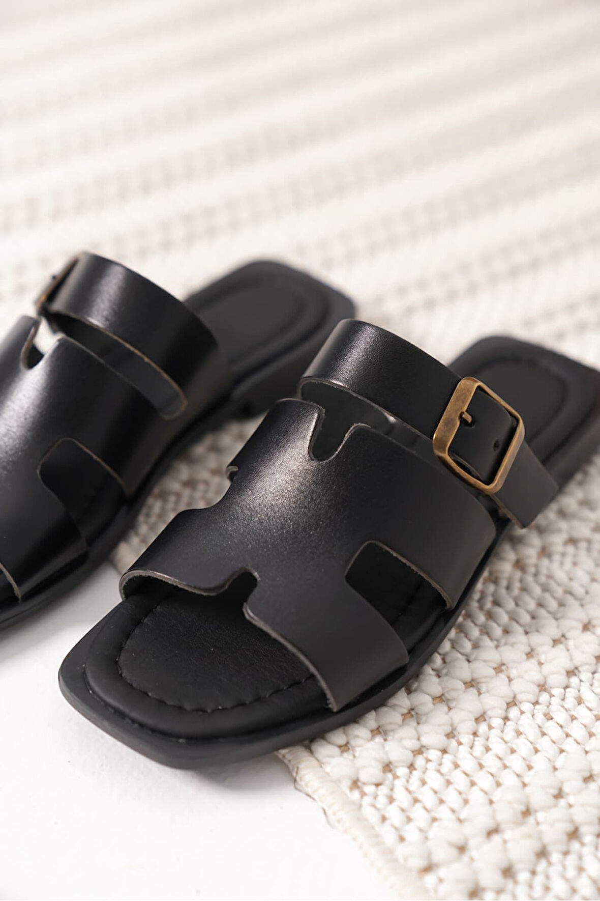 Garcia Premium Siyah Hakiki Deri Terlik