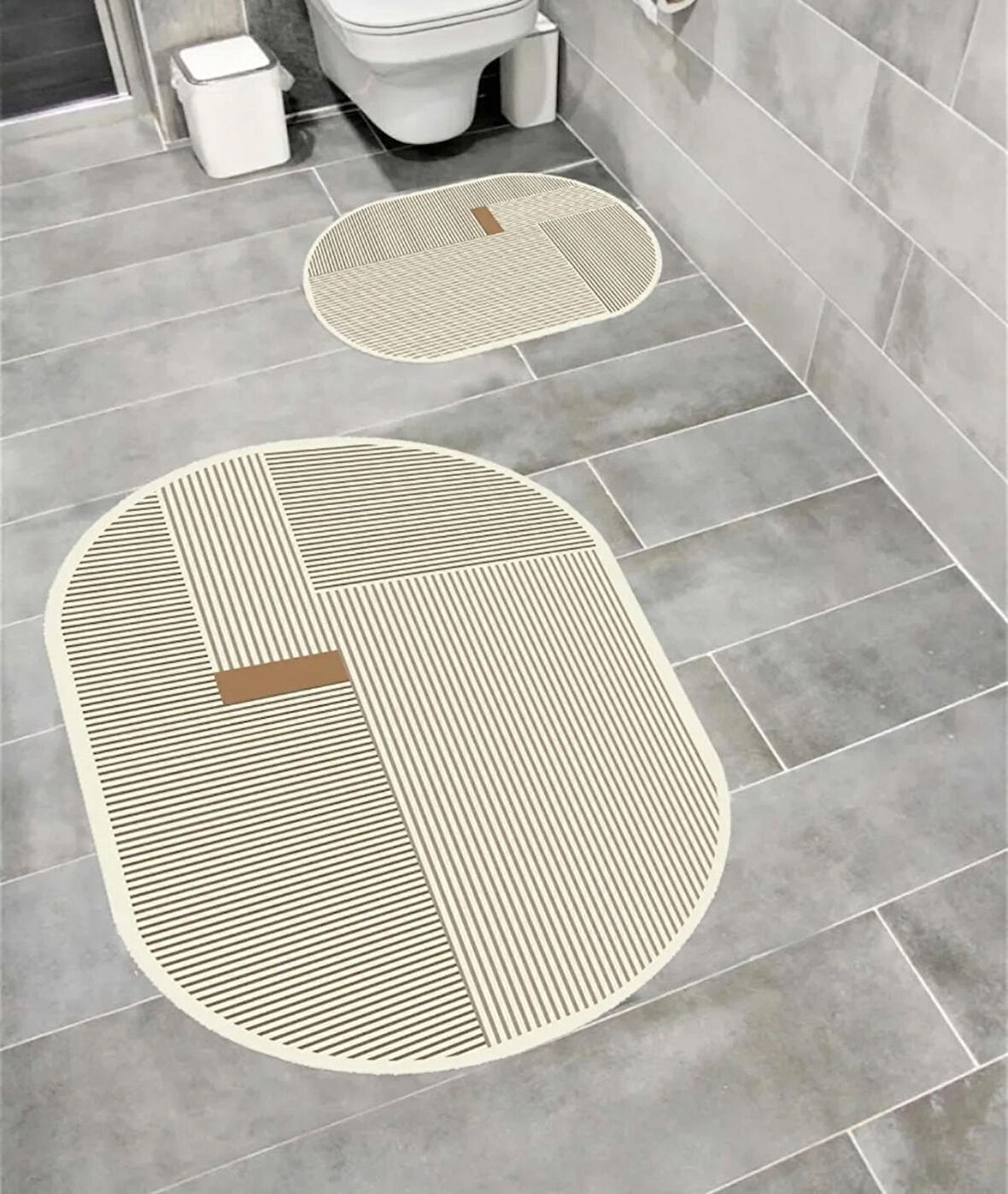 Su emici Kaymaz tabanlı 2li banyo paspas takımı sünger dolgulu yumuşak dokulu dekoratif takım 