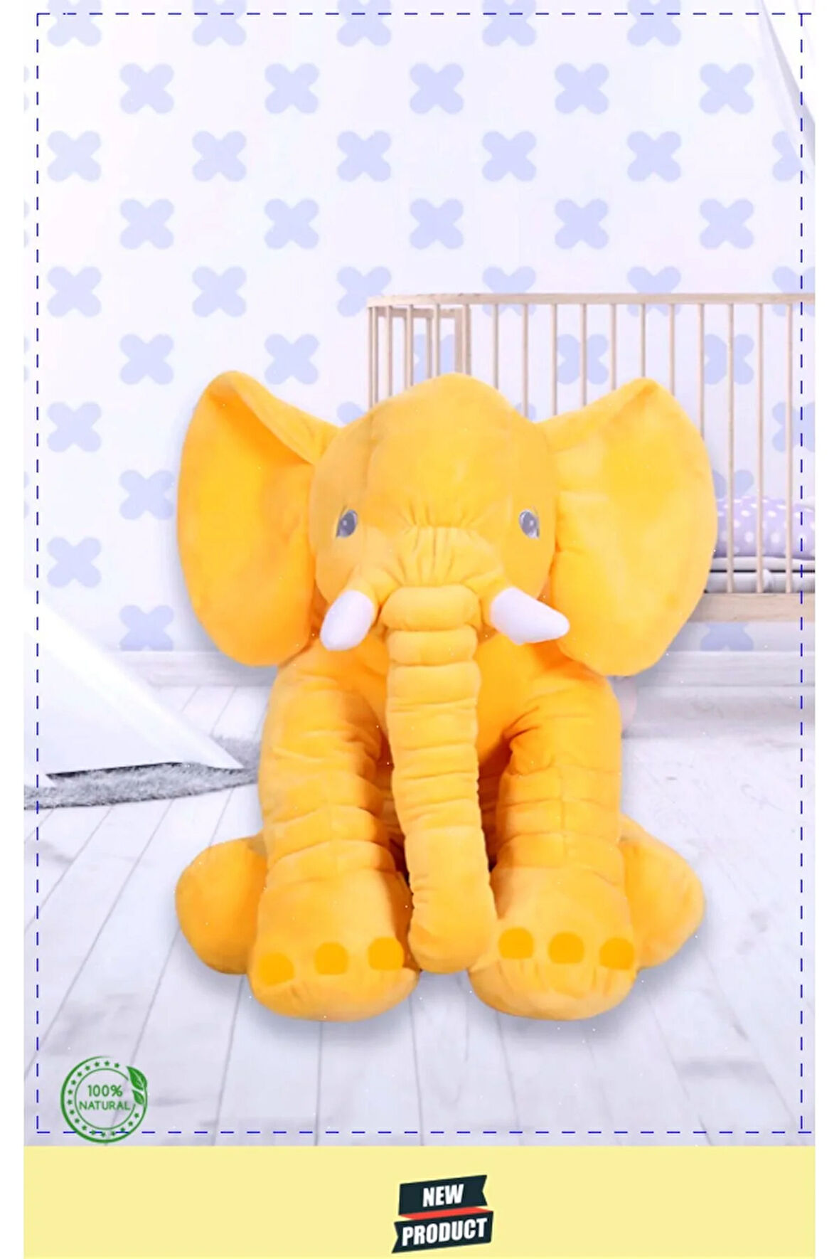 Pelus Oyuncaklar Kiz Erkek Cocuk Oyuncak Ayı Sevgiliye Özel Hediye Sevimli Peluş Fil 85 Cm