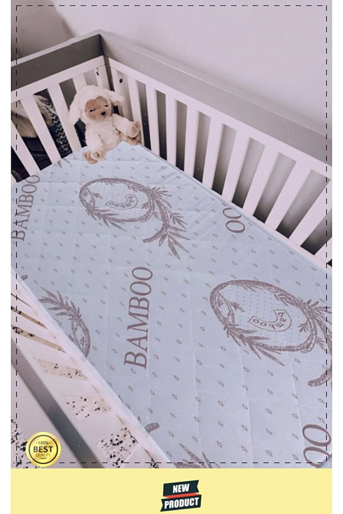 Lüks Ortopedik Bamboo Bebek Yatağı Anne Yanı Bebek Yatak