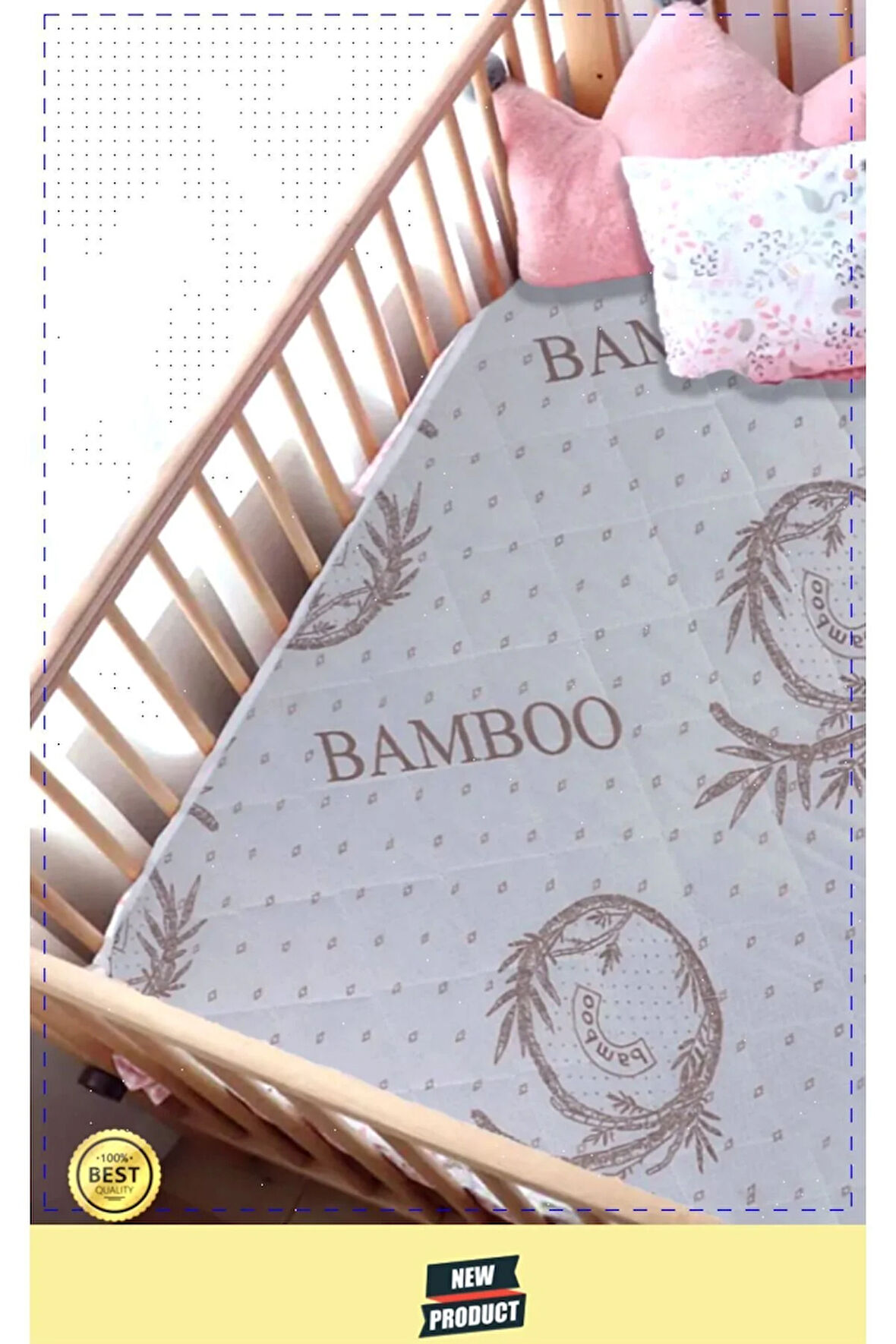 Ortopedik Sünger Bamboo Bebek Yatak Beşik Park Yatağı