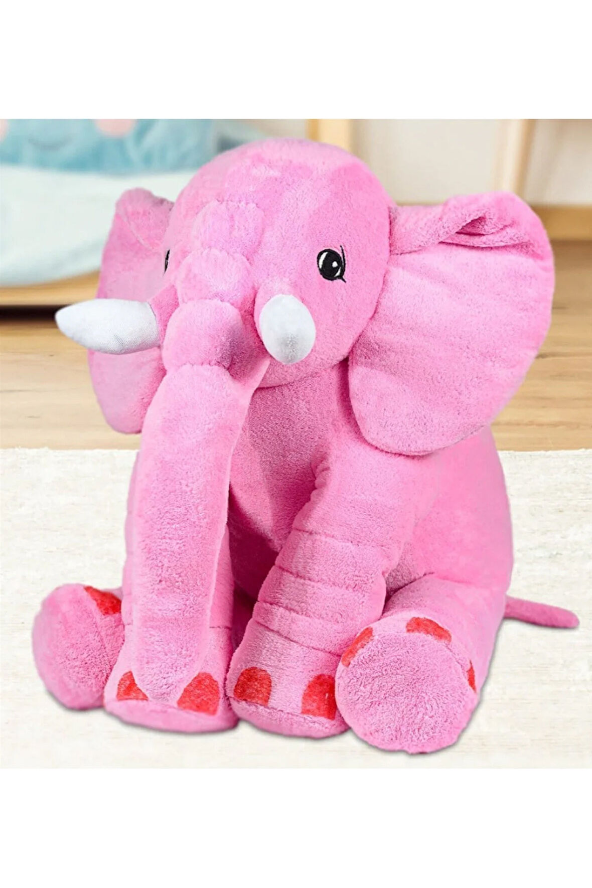 Pembe Uyku Arkadaşım Fil Uyku Oyuncağı Pelus Oyuncaklar Kiz Erkek Cocuk Oyuncak Ayı Yumuşak