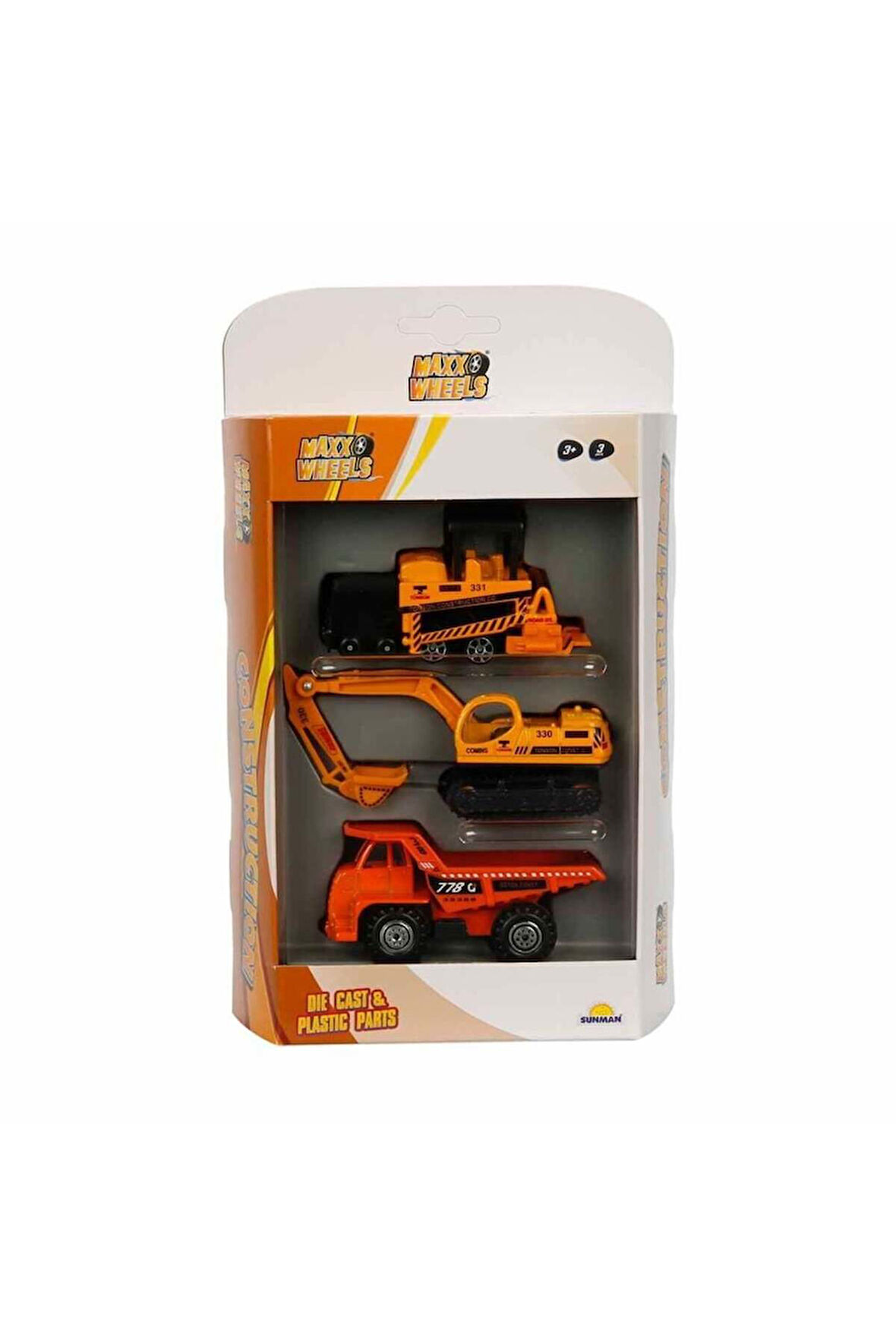 Kız Çocuk Oyuncak Erkek Çocuk Oyuncak 3'lü Araç Seti İş Makinaları Eğitici Oyuncaklar