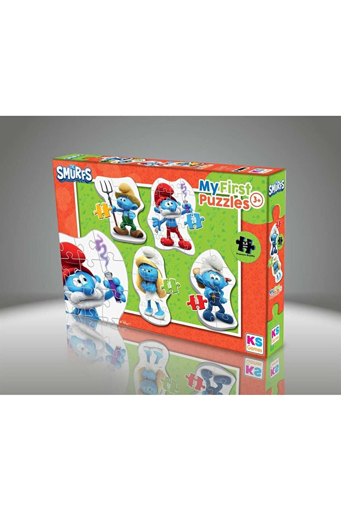 Kız Çocuk Oyuncak Erkek Çocuk Oyuncak SMR 10304 SMURF MY FİRST PUZZLE -KS Eğitici Oyuncaklar