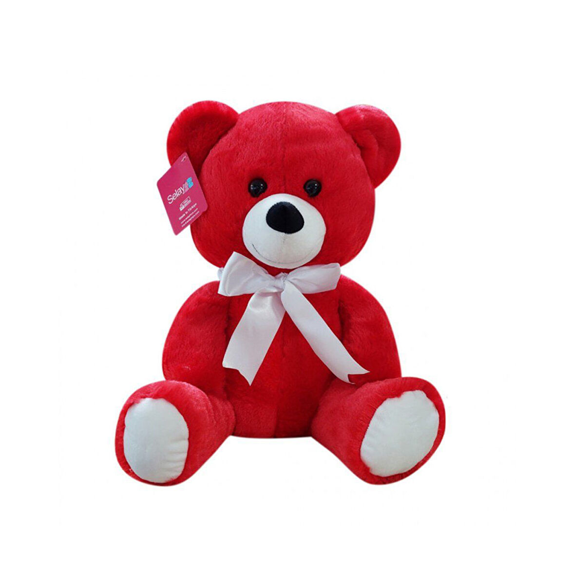 Kız Erkek Çocuk Oyuncak 1178KR Selay, Oturan Ayı 37cm Kırmızı Kız Erkek Çocuk Eğitici