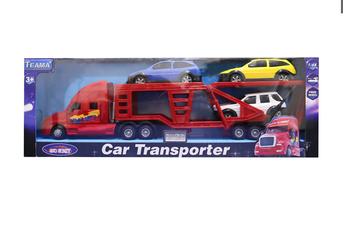 Kız Erkek Çocuk Oyuncak Araç Taşıyıcı Plastik Mavi Tır Kız Erkek Çocuk Eğitici