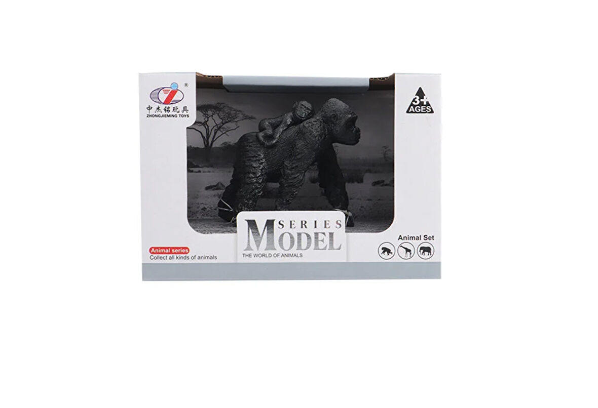 Öğretici Oyuncak Kutulu Model Figür Hayvan Goril Kız Erkek Çocuk Eğitici