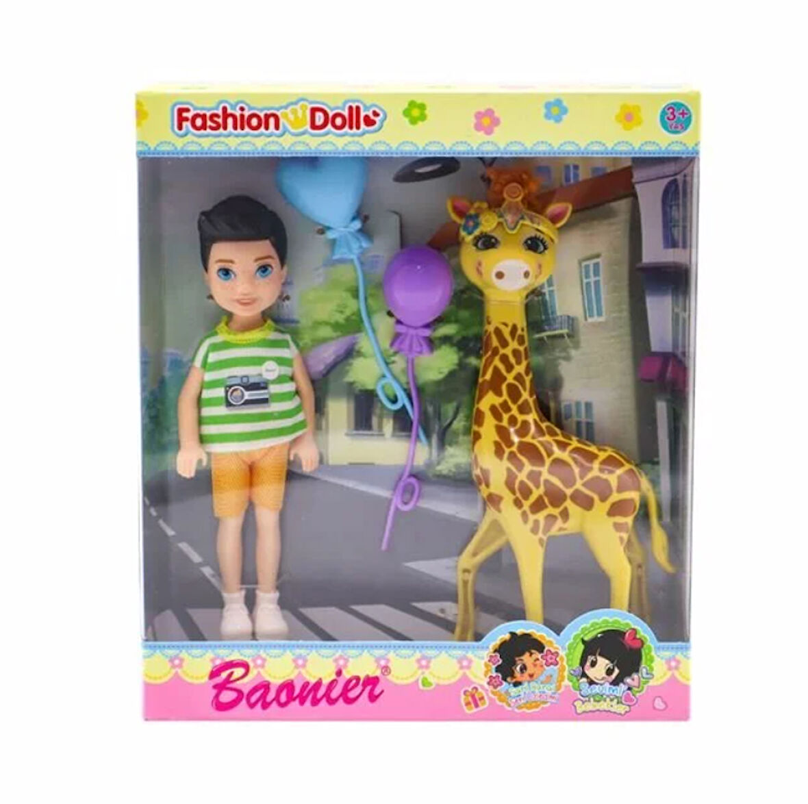 Öğretici Oyuncak Baonier Zürafalı Mini Kız Bebek Kız Erkek Çocuk Eğitici