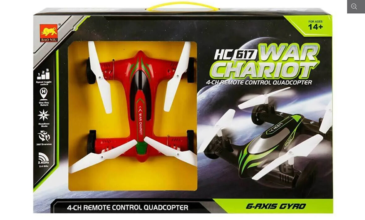 Eğlenceli Oyuncak Uzaktan Kumandalı Şarjlı Siyah Araba / Quadcopter Kız Erkek Çocuk Eğitici Eğitic