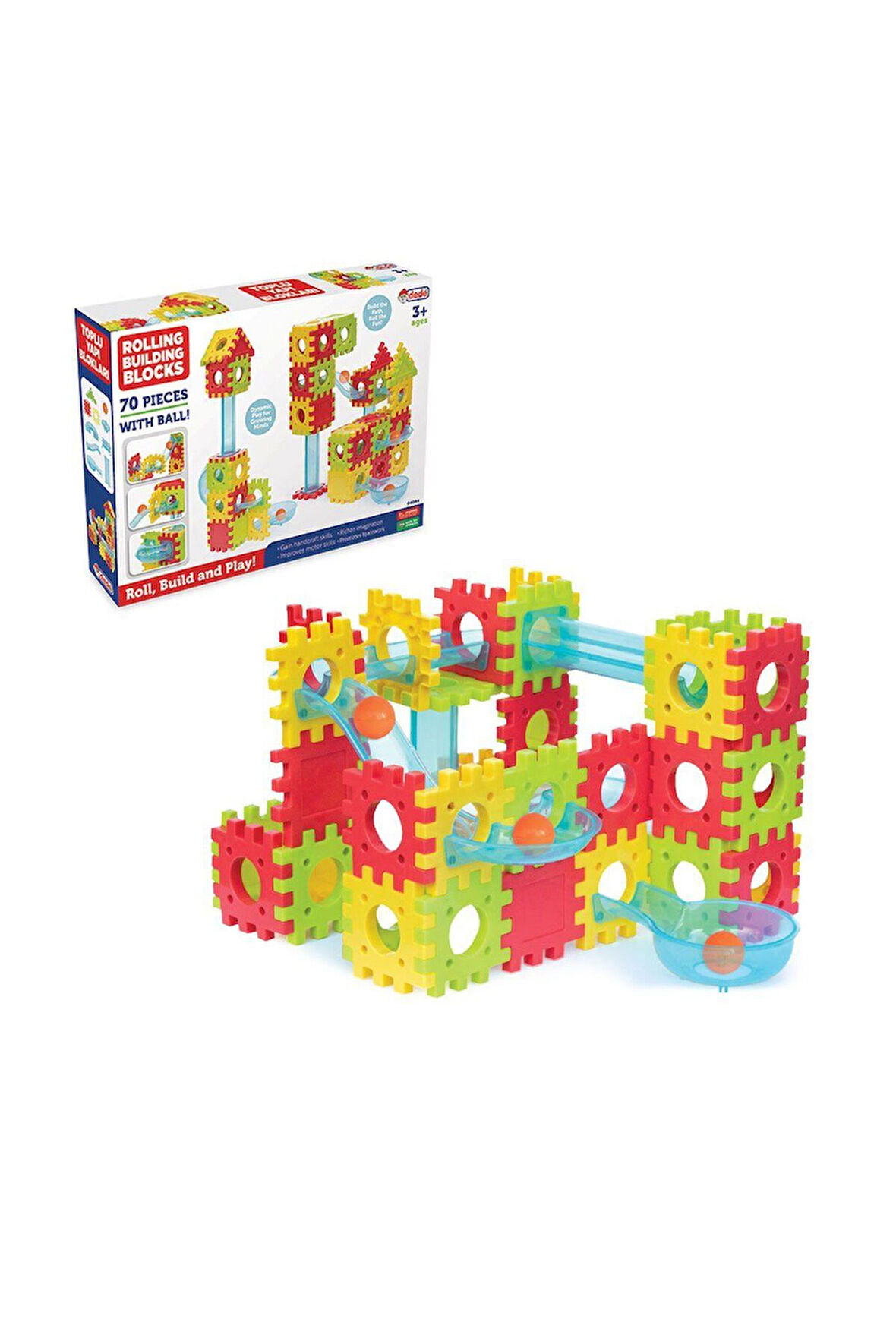 Kız Çocuk Oyuncak Erkek Çocuk Oyuncak 04044 Toplu Yapı Blokları 70 Parça -Fentoys Eğitici Oyuncaklar