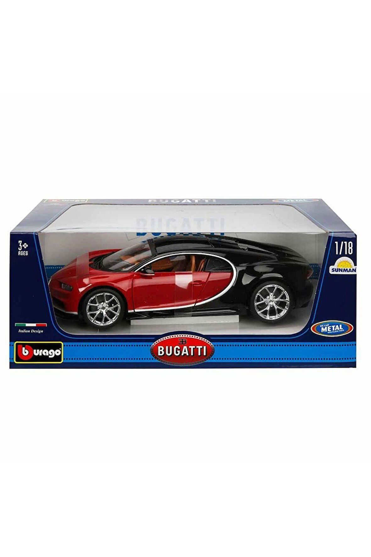 Kız Çocuk Oyuncak Erkek Çocuk Oyuncak 1011040 1:18 Bugatti Chiron Model Mavi Araba Eğitici Oyuncakla