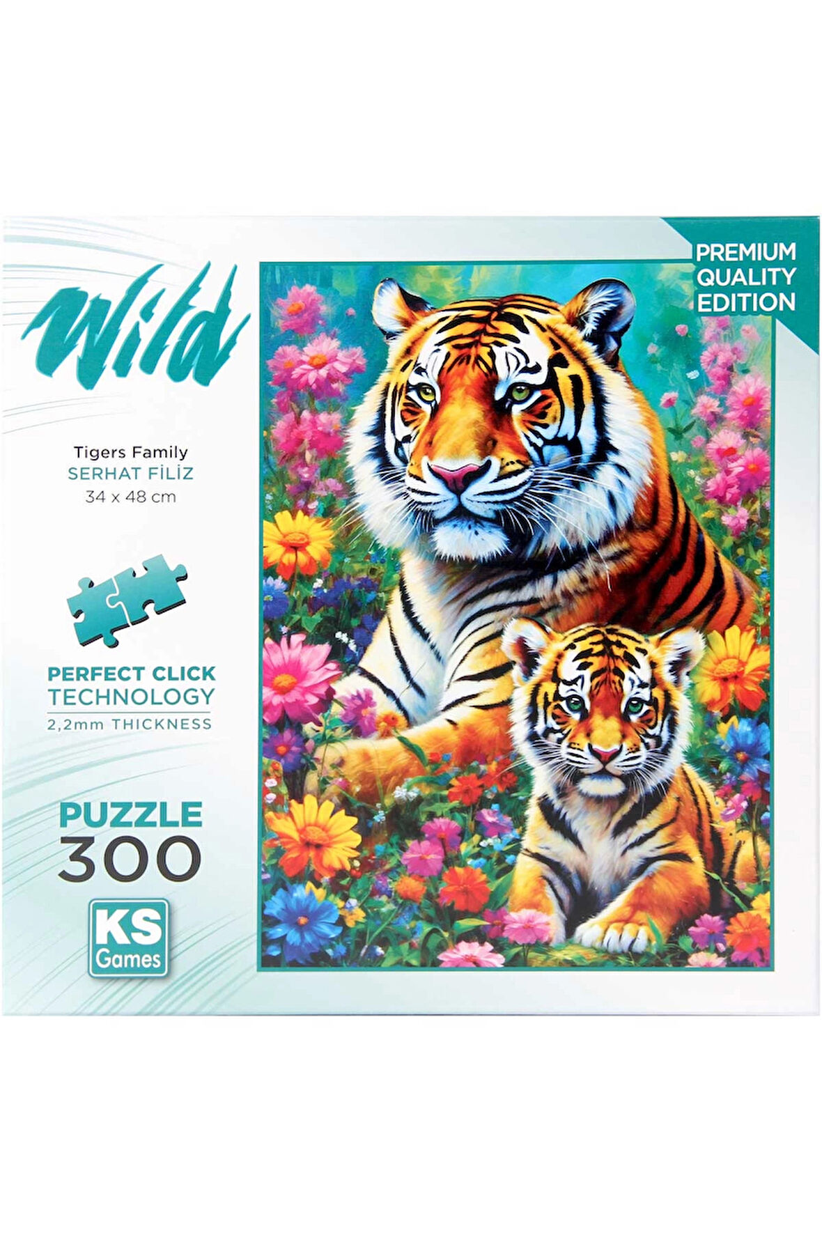 Kız Çocuk Oyuncak Erkek Çocuk Oyuncak KS Games Tigers Family Puzzle 300 Parça Eğitici Oyuncaklar