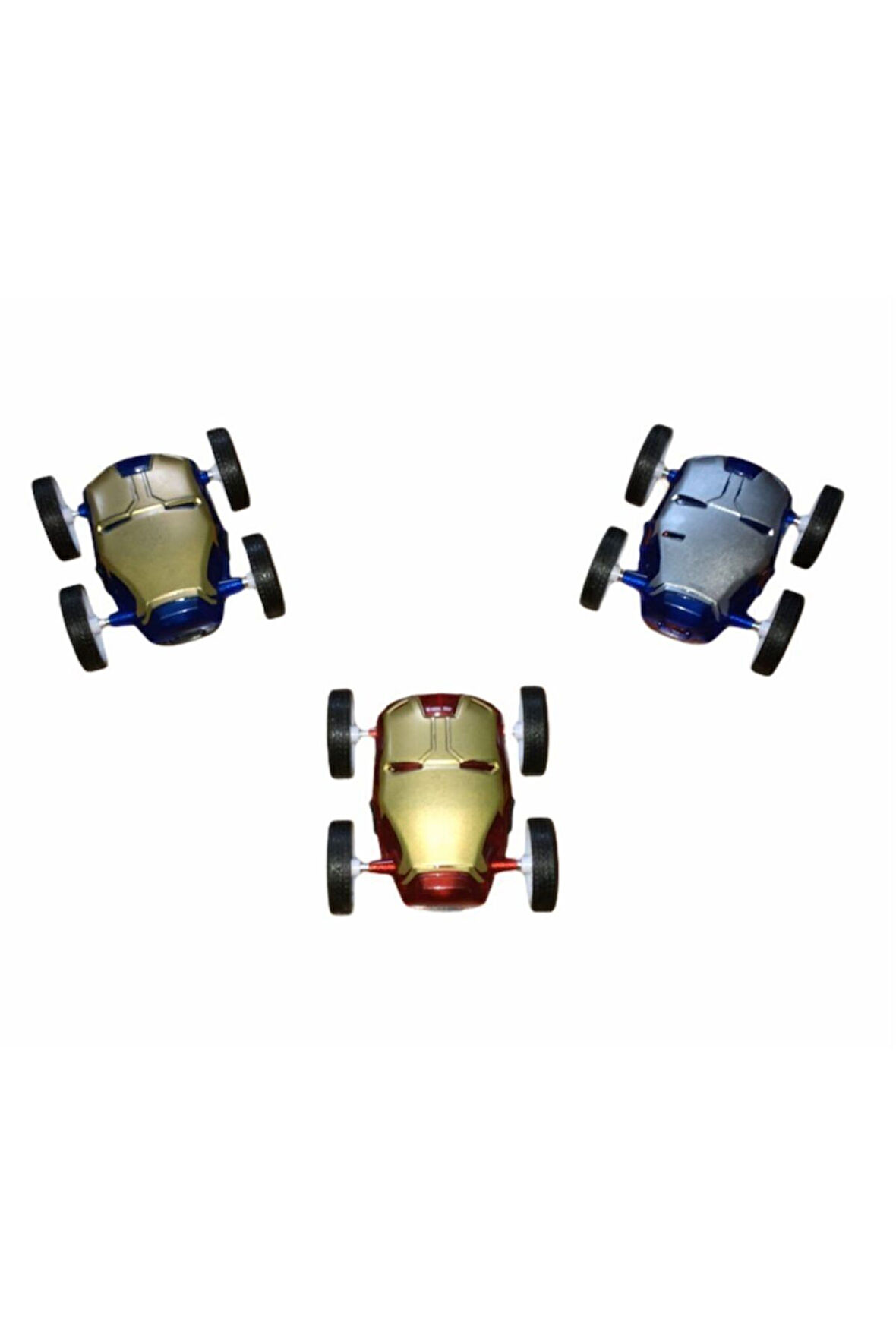 Eğitici Öğretici Çocuk Oyuncaklar Marvel Iron Man Sürtmeli Takla Atan Araba 3'lü Set