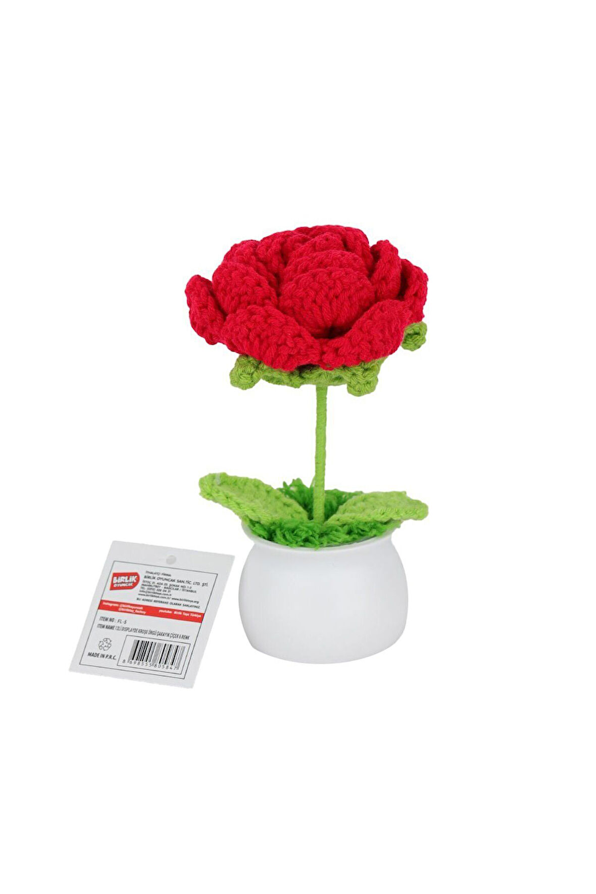 Kız Çocuk Oyuncak Erkek Çocuk Oyuncak FL-5 Kroşe Örgü Şakayık Çiçek -Birliktoys Eğitici Oyuncaklar