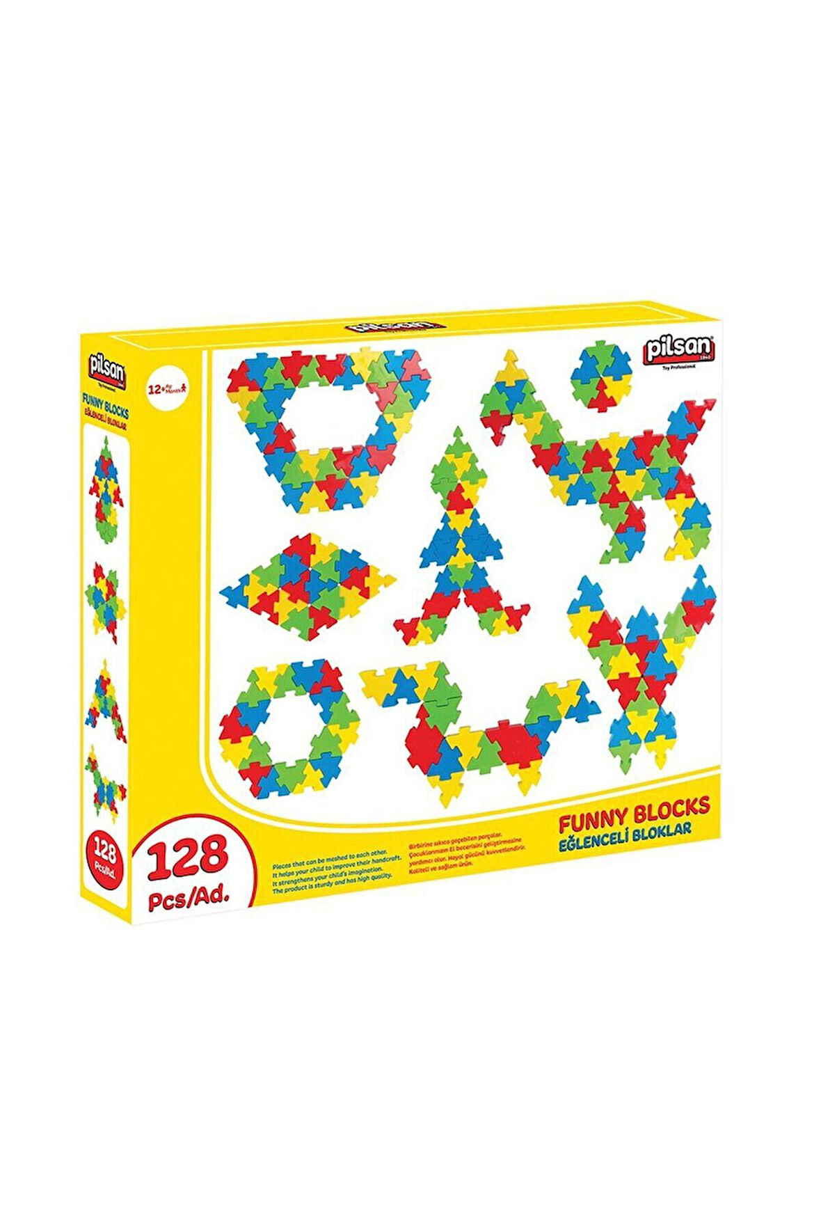 Kız Çocuk Oyuncak Erkek Çocuk Oyuncak 03 298 Eğlenceli Bloklar 128 Parça -Oyuncak Eğitici Oyuncaklar