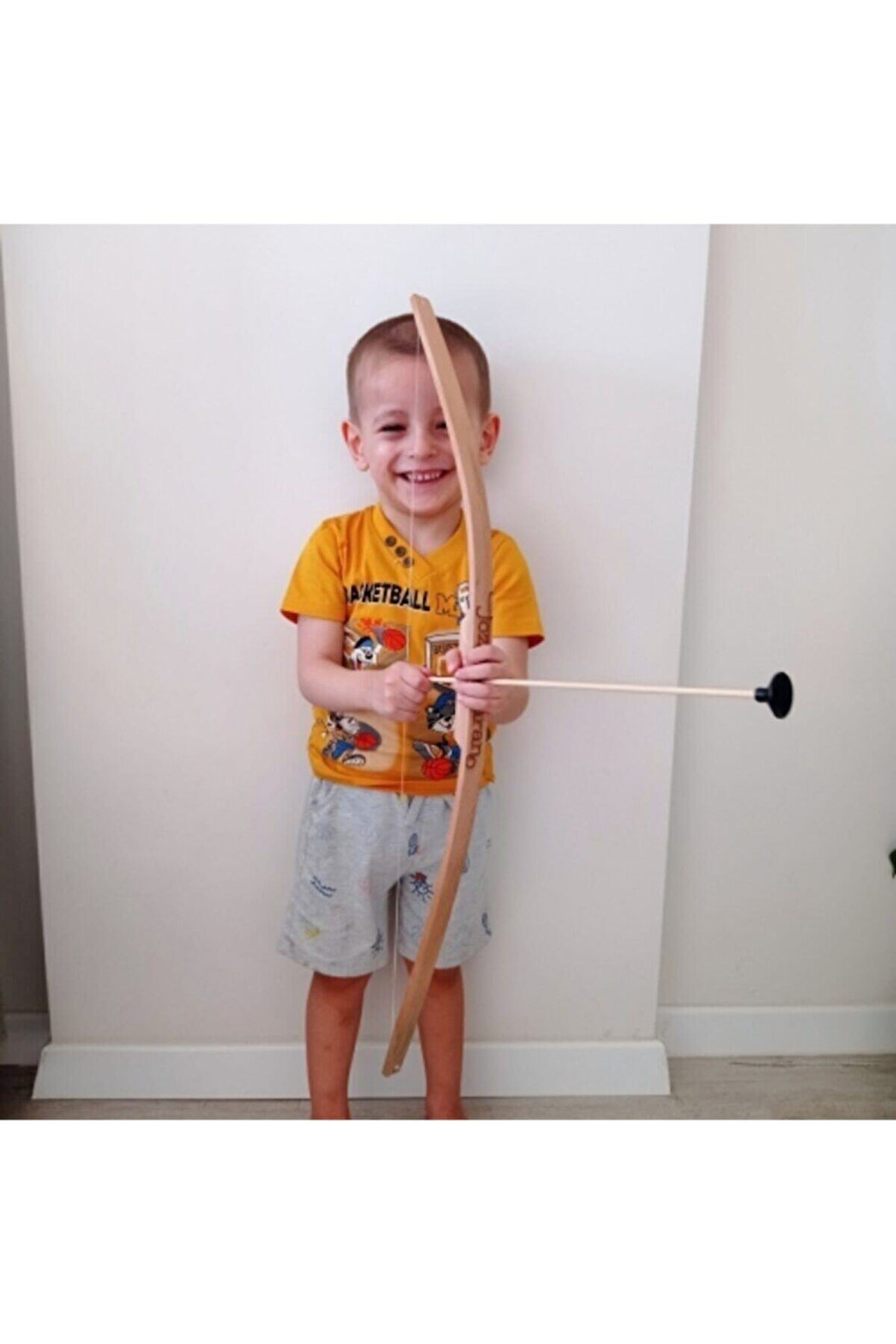 Eğitici Öğretici Çocuk Oyuncaklar Iskender Ok Yay Seti 1 Yay 3 Ok Verniksiz Doğal Oyuncak Dikkat Kal