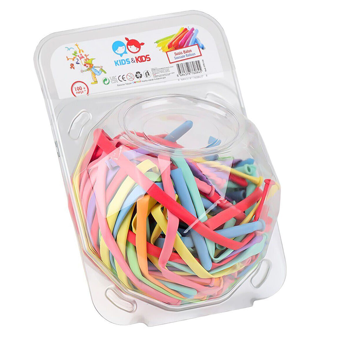 Eğlenceli Oyuncak STR-117 Metalik Karışık Renk 100lü Balon Kız Erkek Çocuk Eğitici