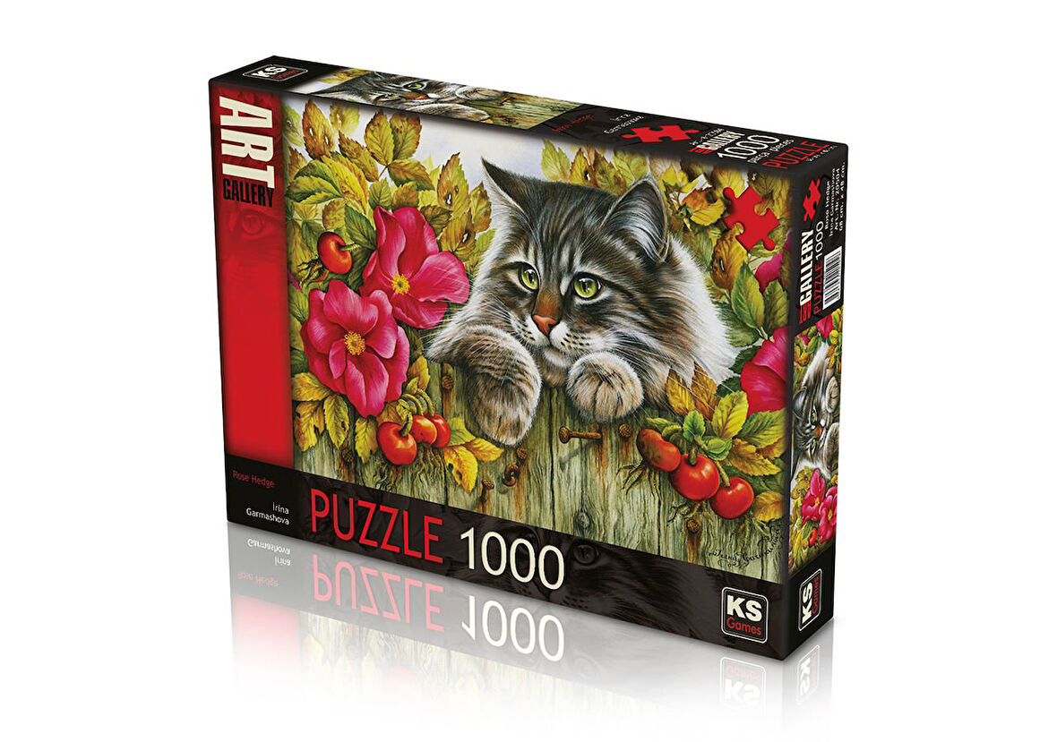 Eğitici Oyuncak KS Puzzle 1000 Parça Rose Hedge Güllü Çit Kız Erkek Çocuk Eğitici Eğitici Oyunca