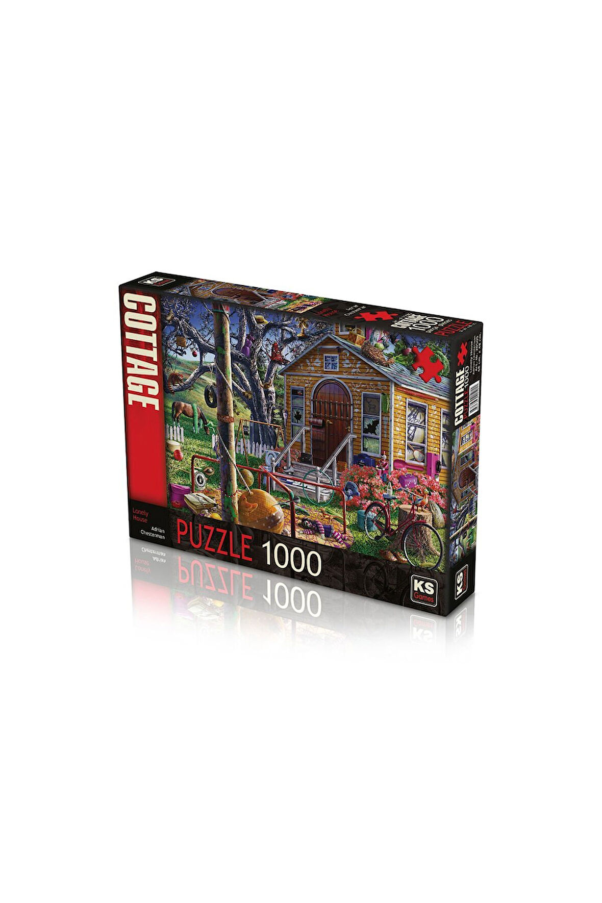 Kız Çocuk Oyuncak Erkek Çocuk Oyuncak KS Puzzle 1000 Parça Lonely House Yalnız Ev Eğitici Oyuncaklar