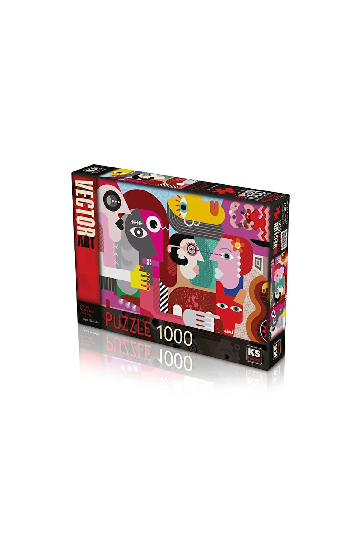Kız Çocuk Oyuncak Erkek Çocuk Oyuncak KS Puzzle 1000 Parça Strange People And Dirty Dog Eğitici Oyun