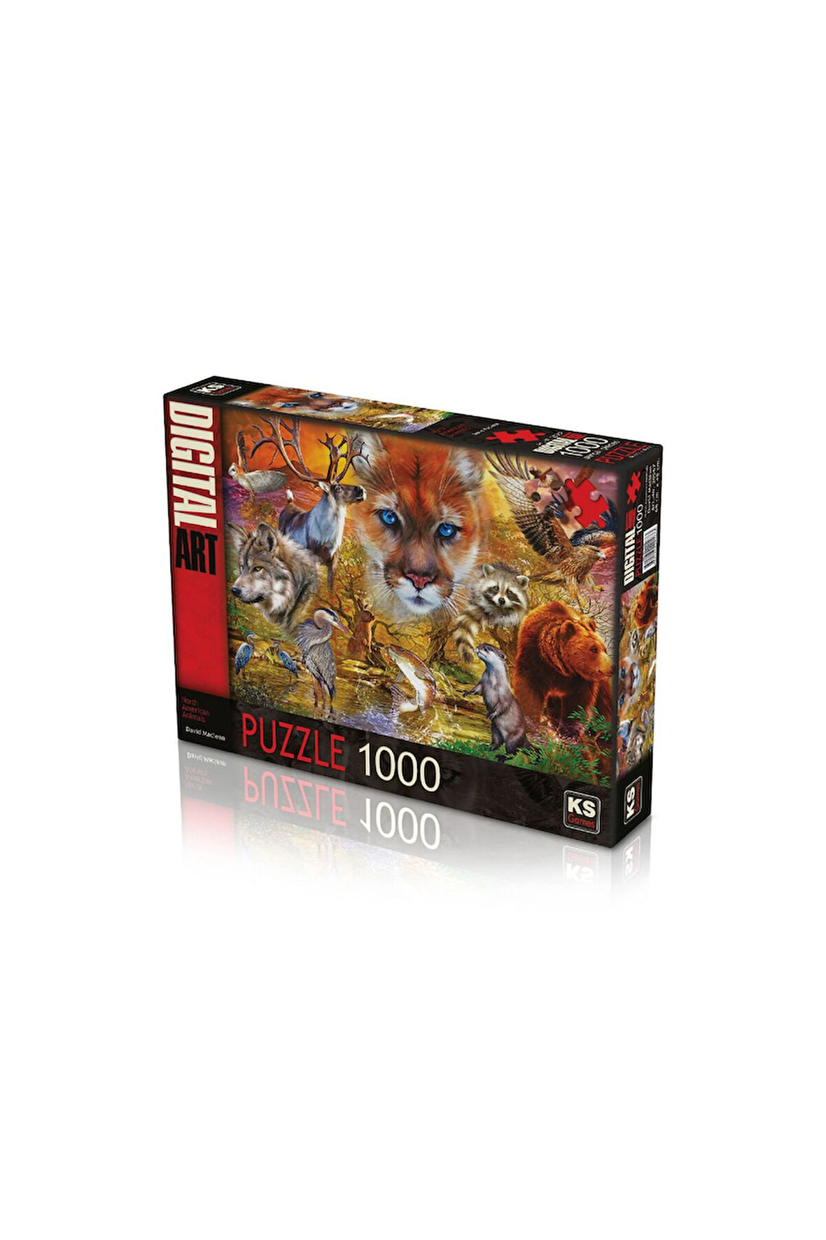 Kız Çocuk Oyuncak Erkek Çocuk Oyuncak KS Puzzle 1000 Parça North American Animals Eğitici Oyuncaklar