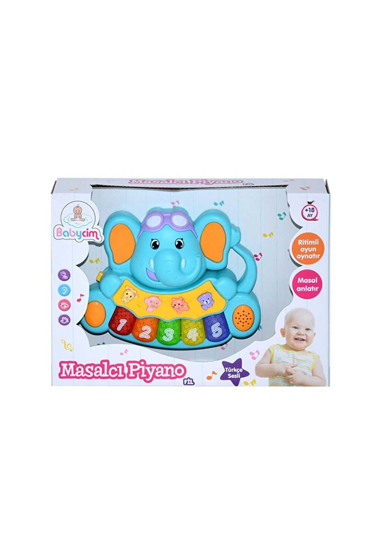 Kız Çocuk Oyuncak Erkek Çocuk Oyuncak FİL MASALCI PİYANO TÜRKÇE Eğitici Oyuncaklar