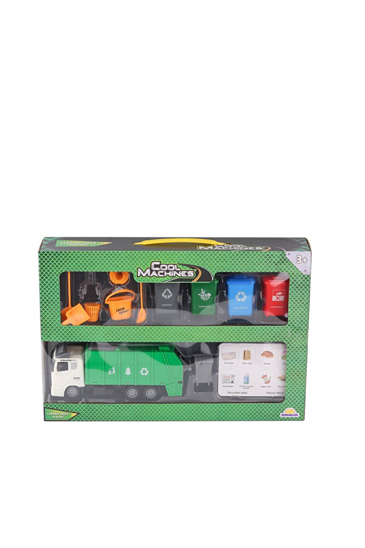 Kız Çocuk Oyuncak Erkek Çocuk Oyuncak 4514 SUN-RST-CLM-OYUN SET YEŞİL ÇÖP KAMYONU Eğitici Oyuncaklar
