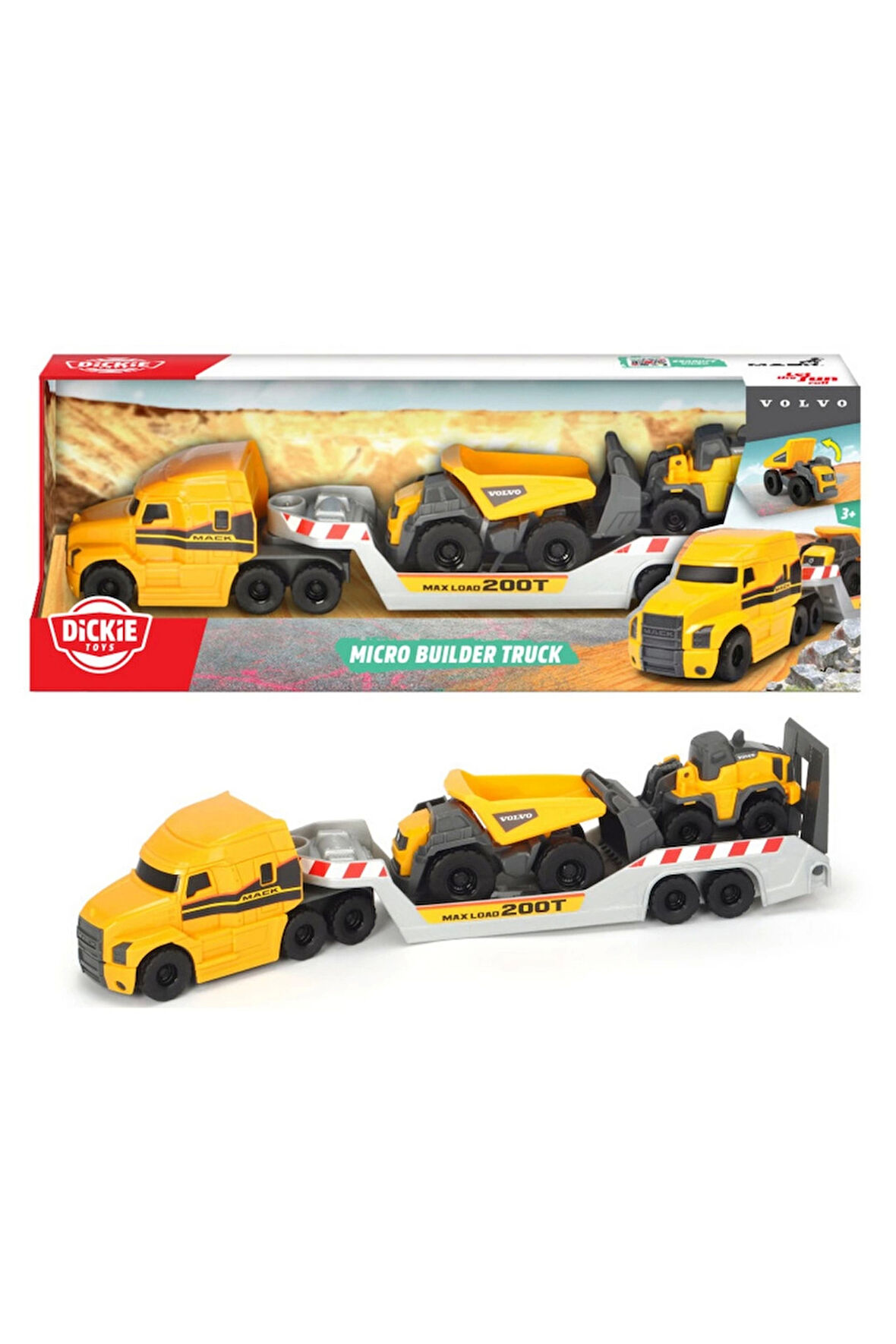 Kız Çocuk Oyuncak Erkek Çocuk Oyuncak Dickie Mack Volvo İnşaat Aracı 32cm Eğitici Oyuncaklar