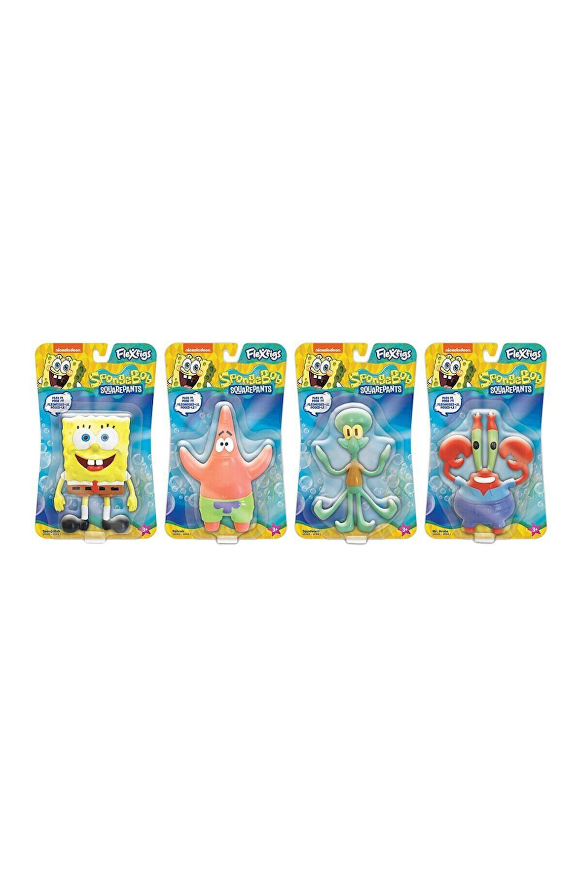 Kız Çocuk Oyuncak Erkek Çocuk Oyuncak FLE04000 Flexfigs Figür Sponge Bob - Sünger Bob - 1adet Stokta
