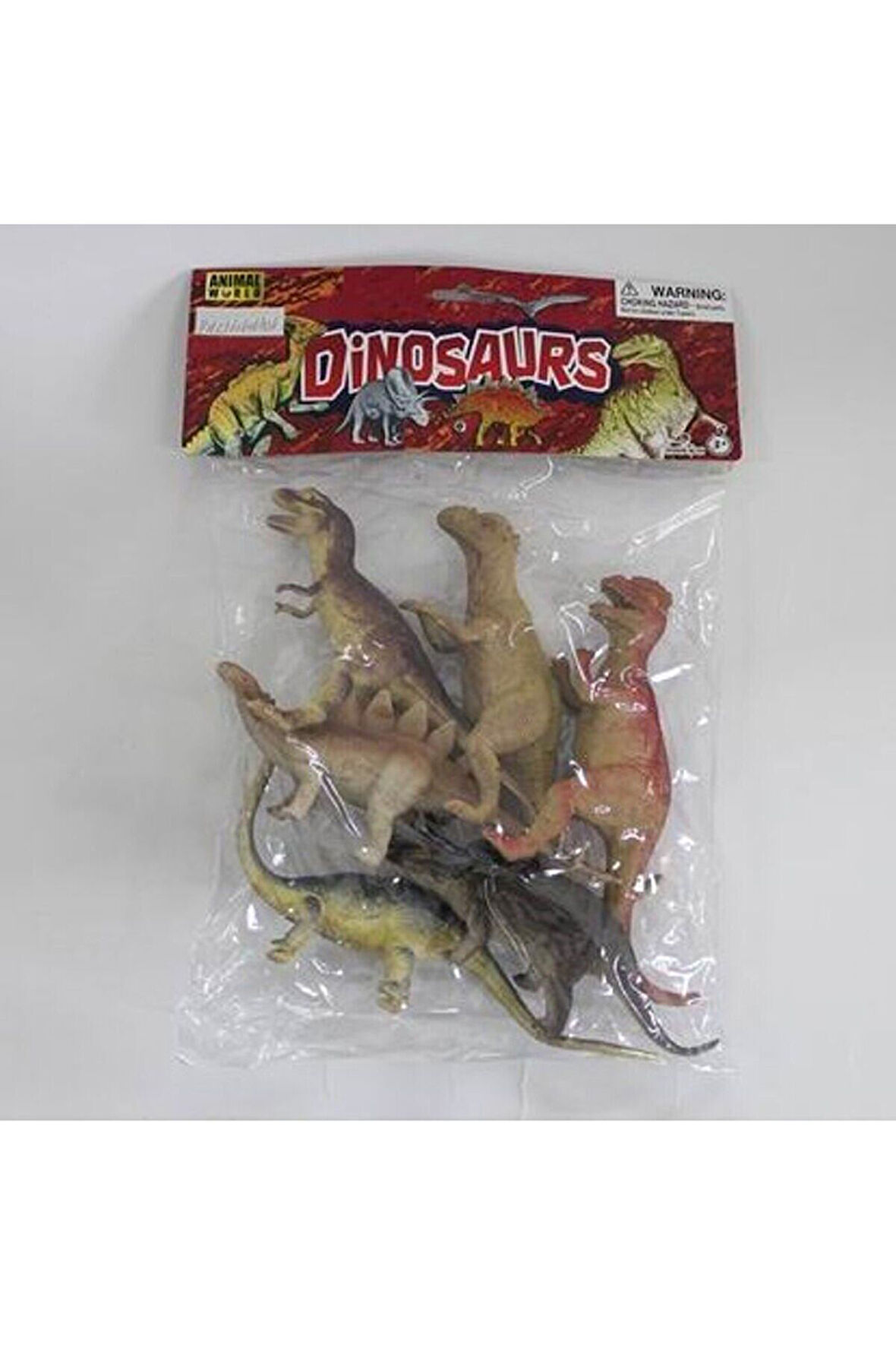 Kız Çocuk Oyuncak Erkek Çocuk Oyuncak SH-9001-Vardem Poşetli 6Pcs 8 İnch Çiftlik Hayvan ve Dinozor S