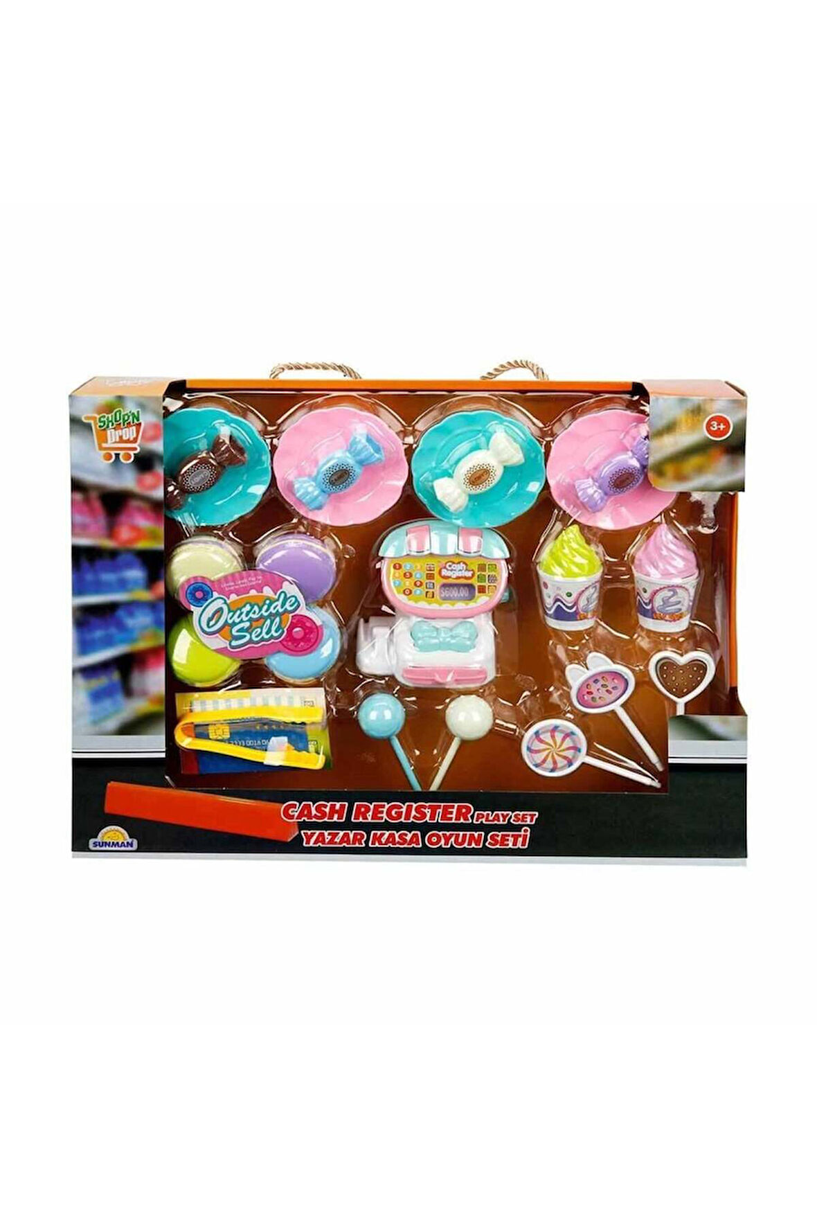 Kız Çocuk Oyuncak Erkek Çocuk Oyuncak S00002570 MARKET SET HAMBURGER/DONDURMA/TATLI -SUN Eğitici Oyu