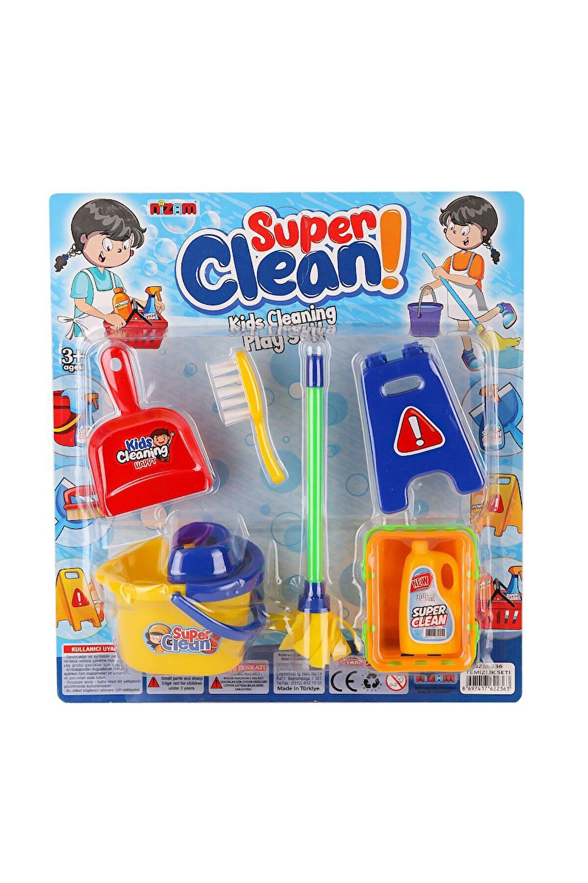 Kız Çocuk Oyuncak Erkek Çocuk Oyuncak NZM-236 Temizlik Seti -Nizam Plastik Eğitici Oyuncaklar