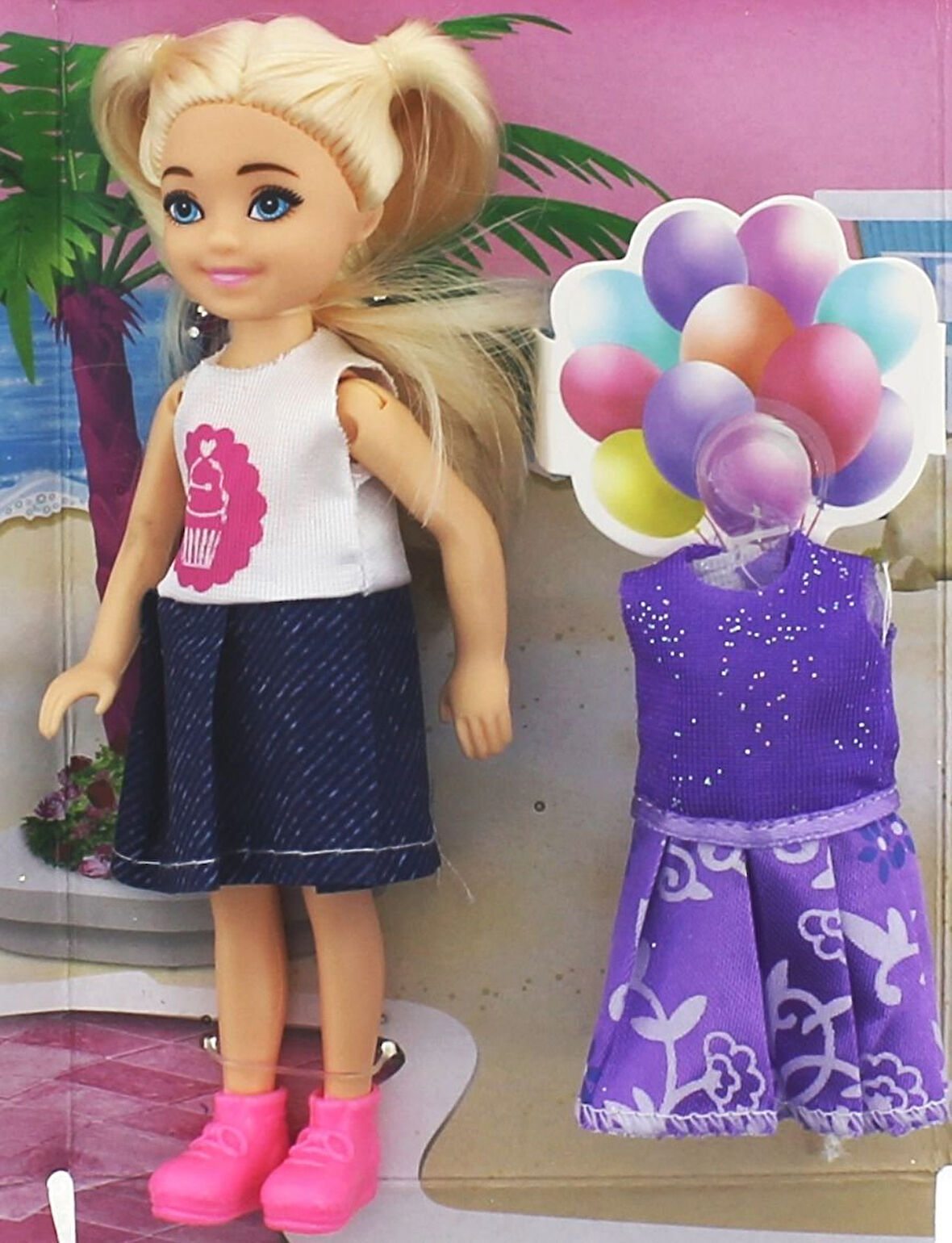 Eğitici Oyuncak Baonier Mor Yedek Elbiseli Bebeğim Kız Erkek Çocuk Eğitici