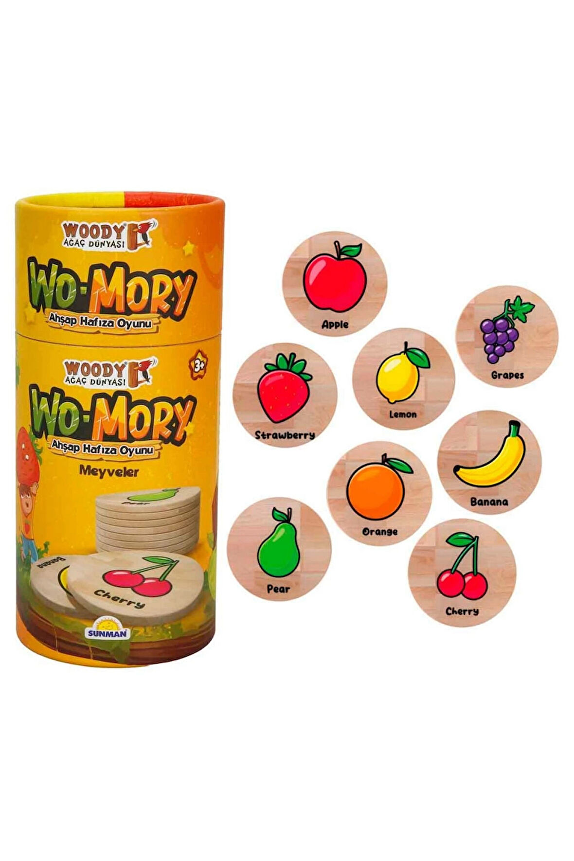 Kız Çocuk Oyuncak Erkek Çocuk Oyuncak Woody Wo-Mory Ahşap Hafıza Oyunu Eğitici Oyuncaklar