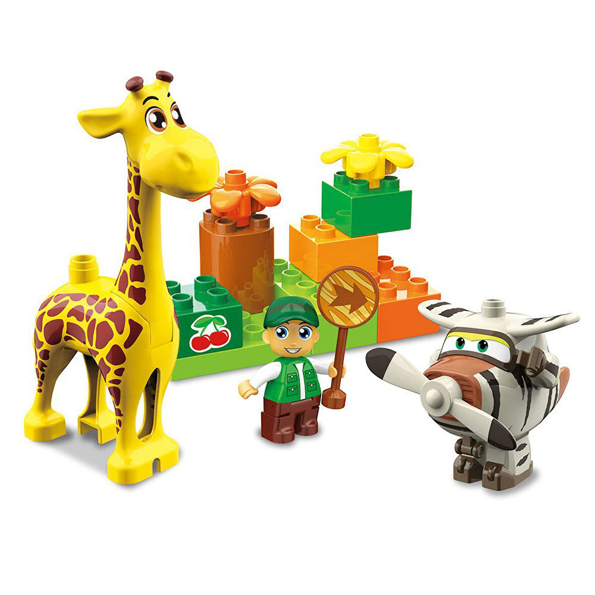 Eğlenceli Oyuncak Harika Kanatlar 15 Parça Blok Bello'nun Yağmur Ormanı Kız Erkek Çocuk Eğitici Eğ