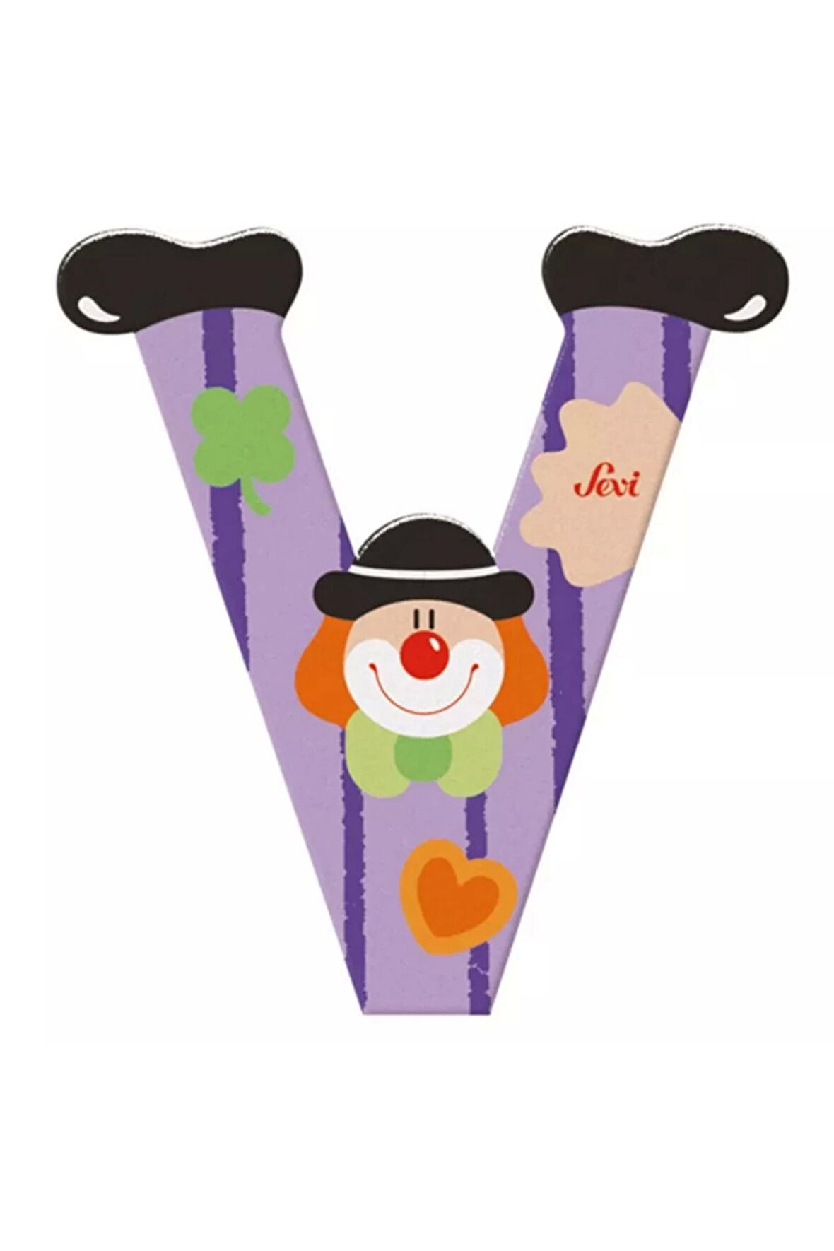 Kız Çocuk Oyuncak Erkek Çocuk Oyuncak Palyanço Ahşap Harf V Eğitici Oyuncaklar