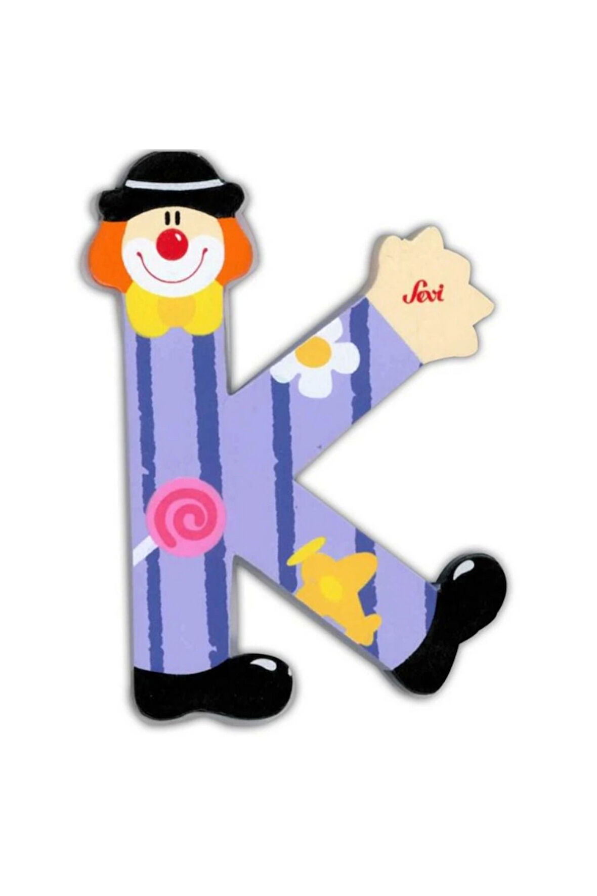 Kız Çocuk Oyuncak Erkek Çocuk Oyuncak Palyanço Ahşap Harf K Eğitici Oyuncaklar