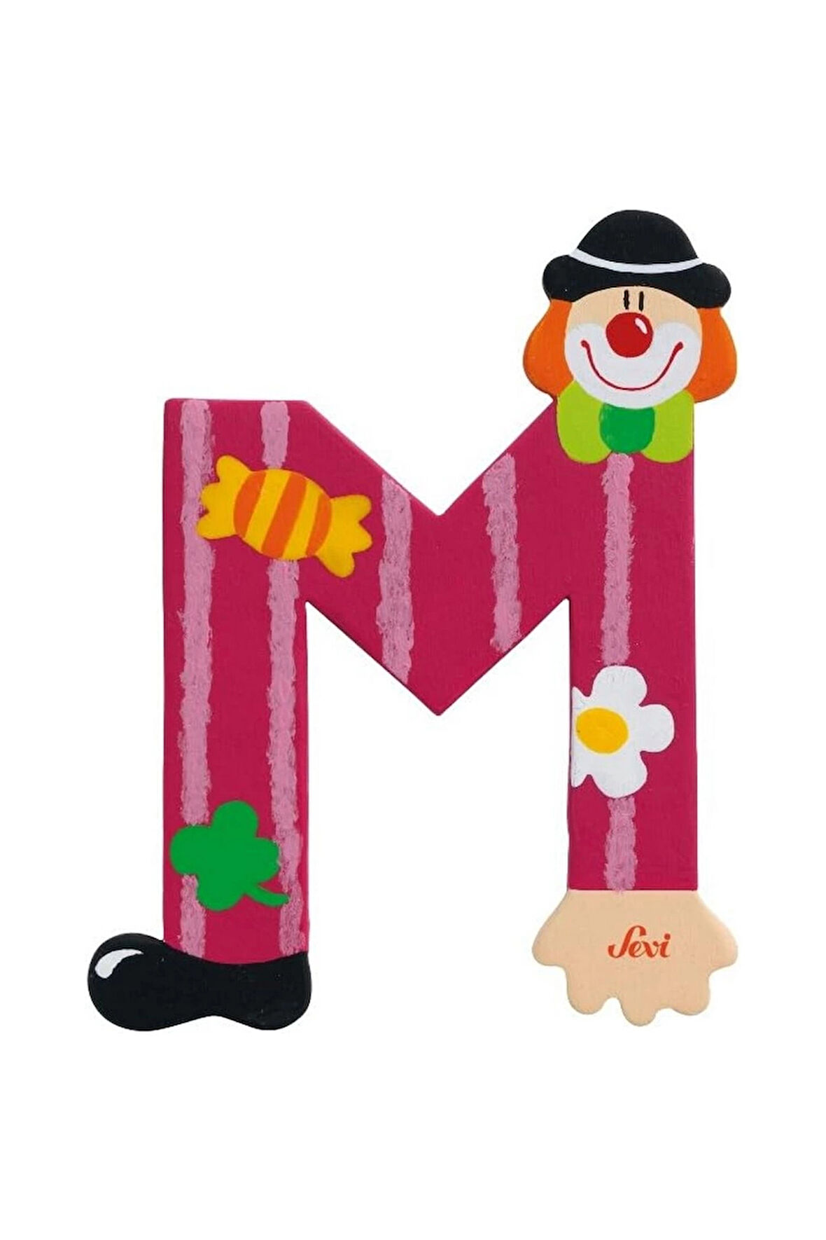 Kız Çocuk Oyuncak Erkek Çocuk Oyuncak Palyanço Ahşap Harf M Eğitici Oyuncaklar
