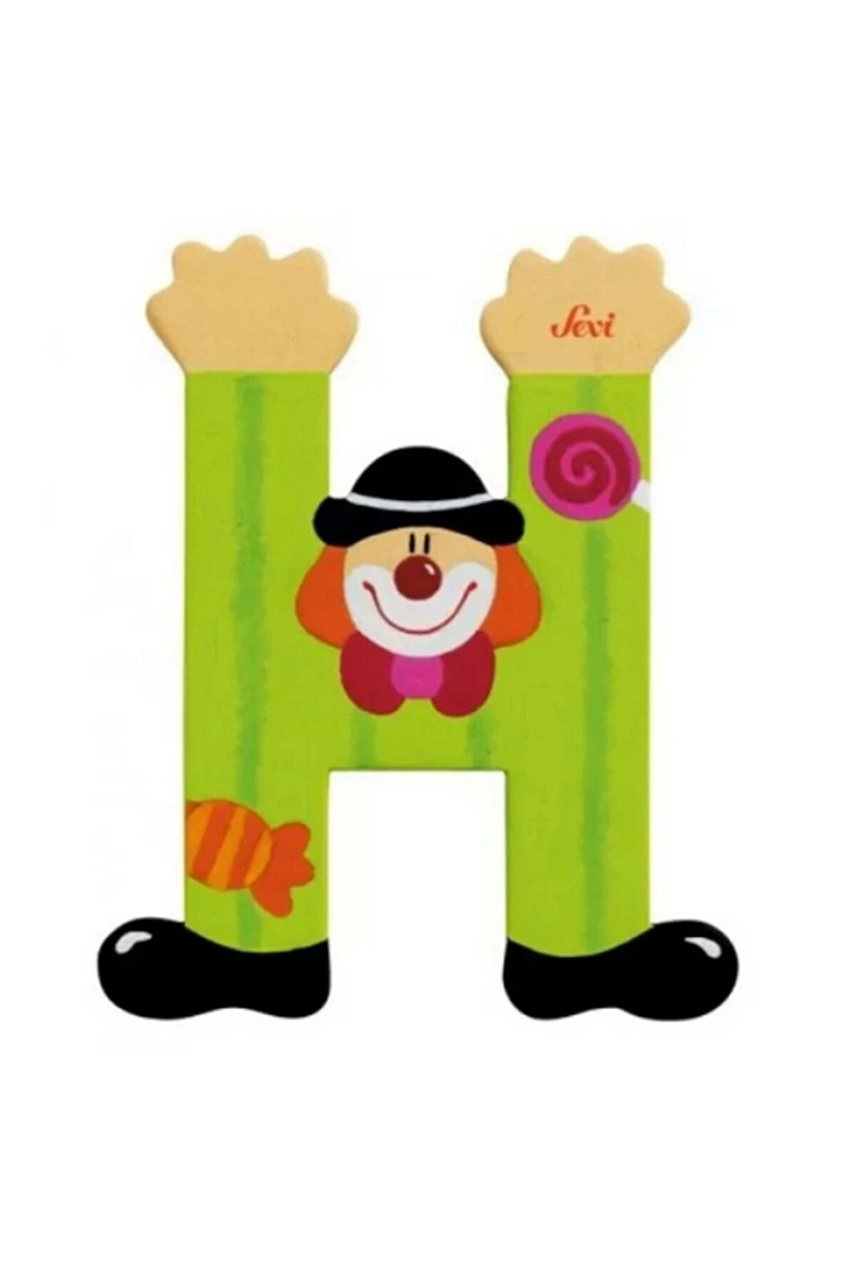 Kız Çocuk Oyuncak Erkek Çocuk Oyuncak Palyanço Ahşap Harf H Eğitici Oyuncaklar