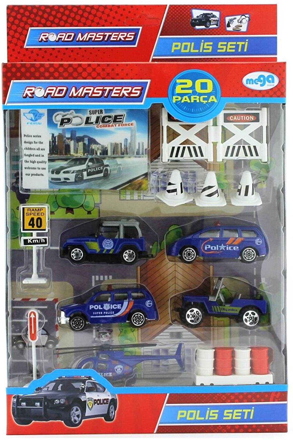 Kız Çocuk Oyuncak Erkek Çocuk Oyuncak Die Cast Polis Oyun Seti 20 Parça Eğitici Oyuncaklar