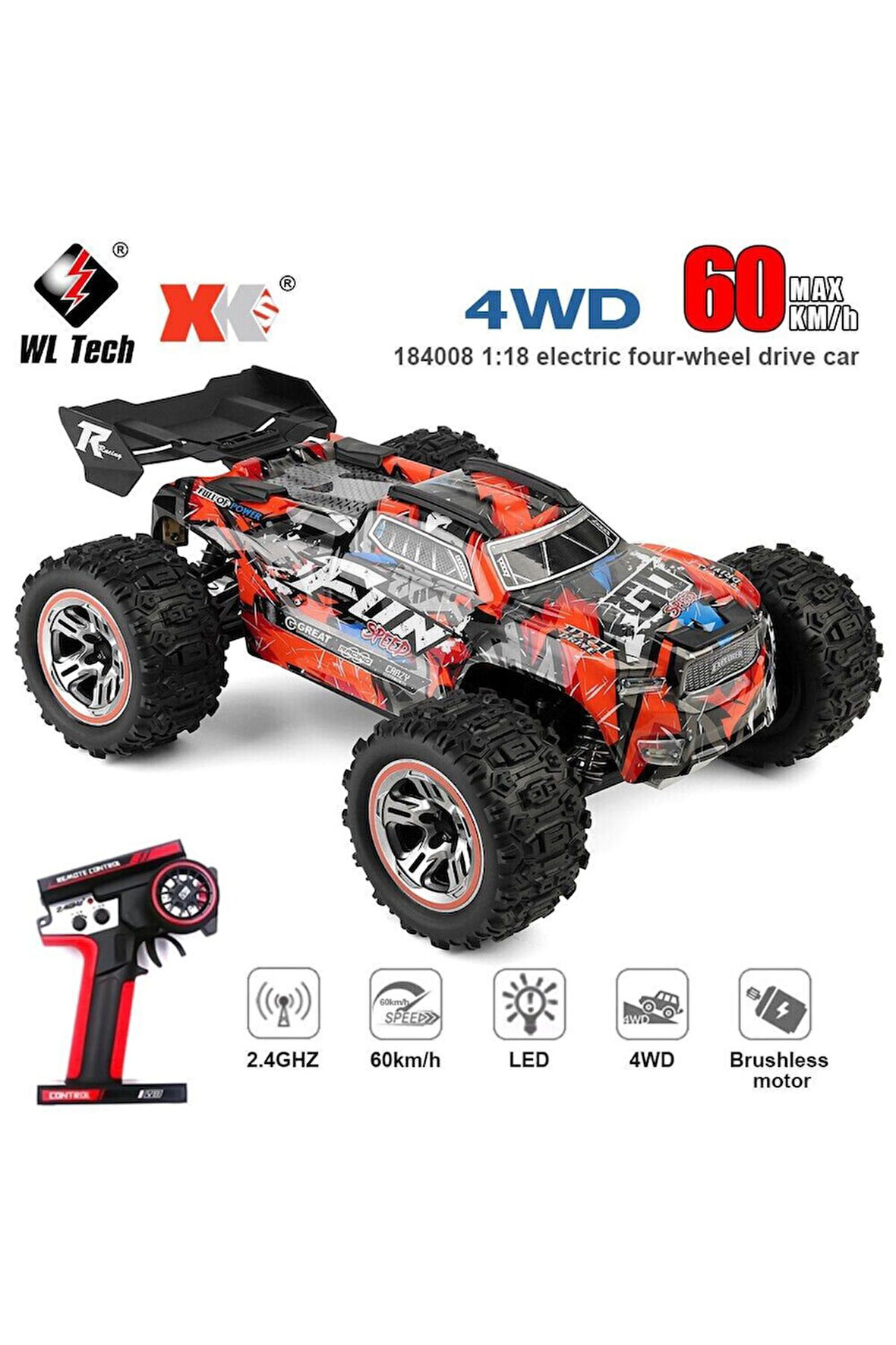 Kız Çocuk Oyuncak Erkek Çocuk Oyuncak 184008 1 18 WL TOYS ELEKTRİKLİ Eğitici Oyuncaklar