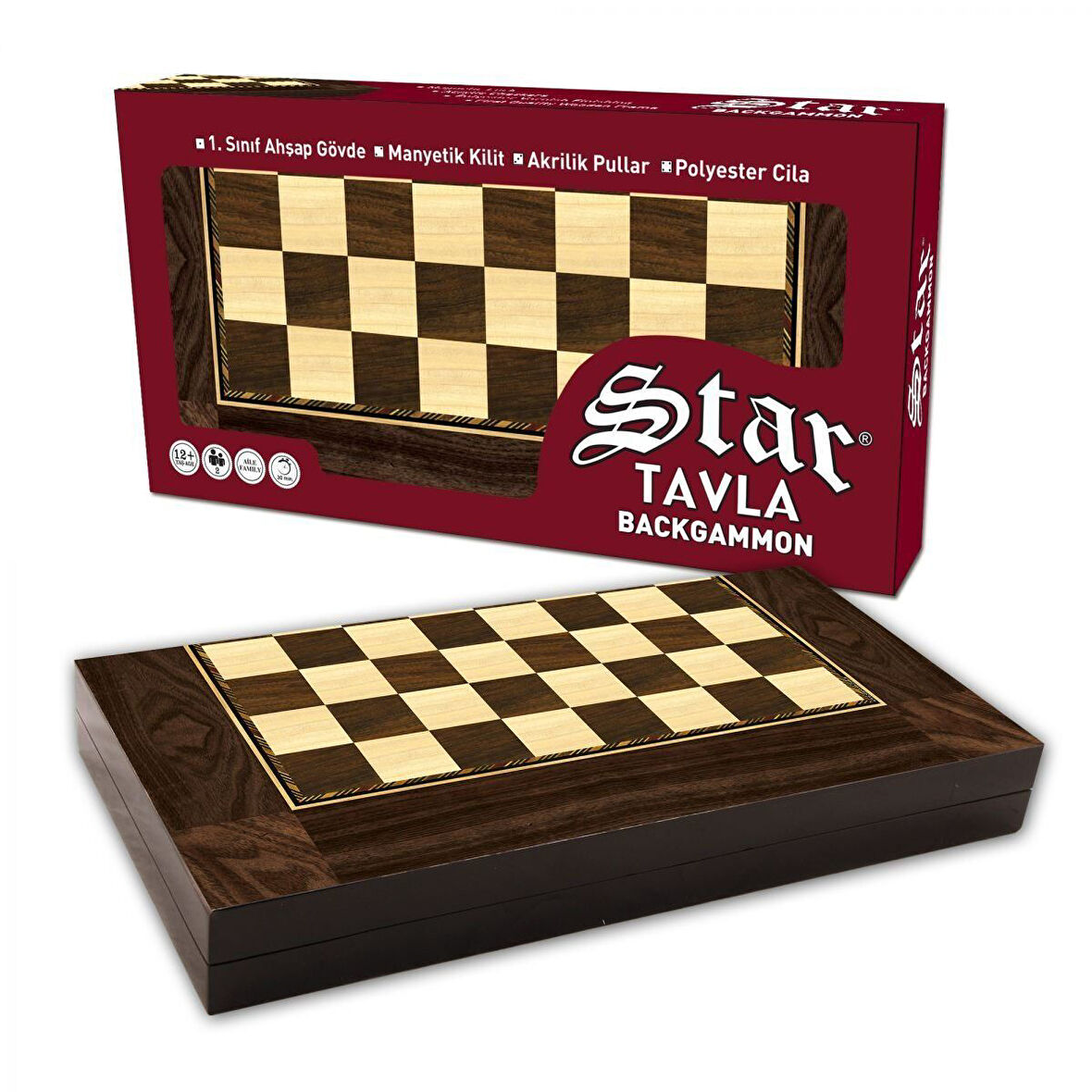 Eğitici Oyuncak 1020180 Star Polyester Ceviz Tavla (Büyük) Kız Erkek Çocuk Eğitici Eğitici Oyunc