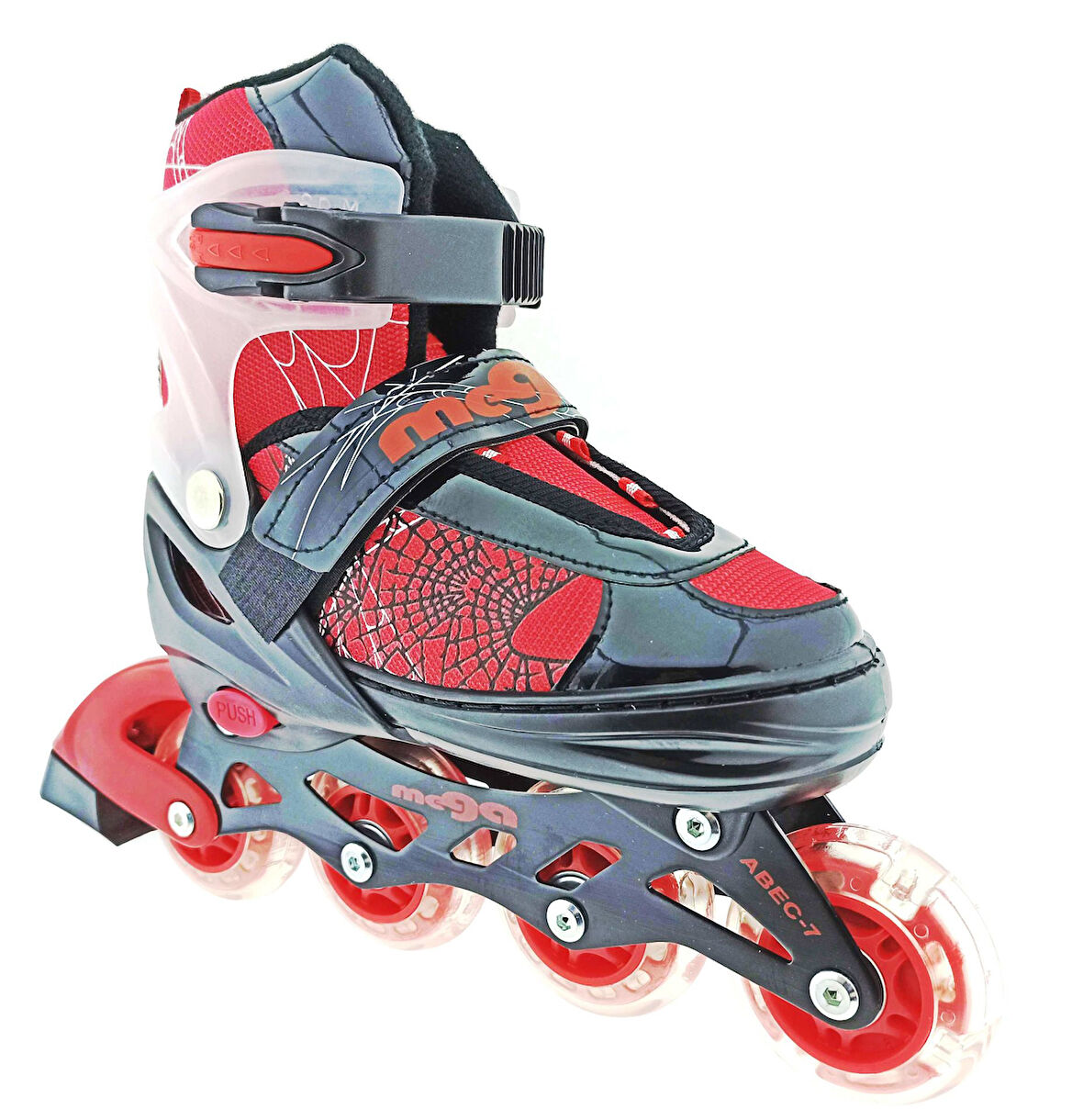 Kız Erkek Çocuk Oyuncak Mega Işıklı Kırmızı Örümcek Paten Kız Erkek Çocuk Eğitici