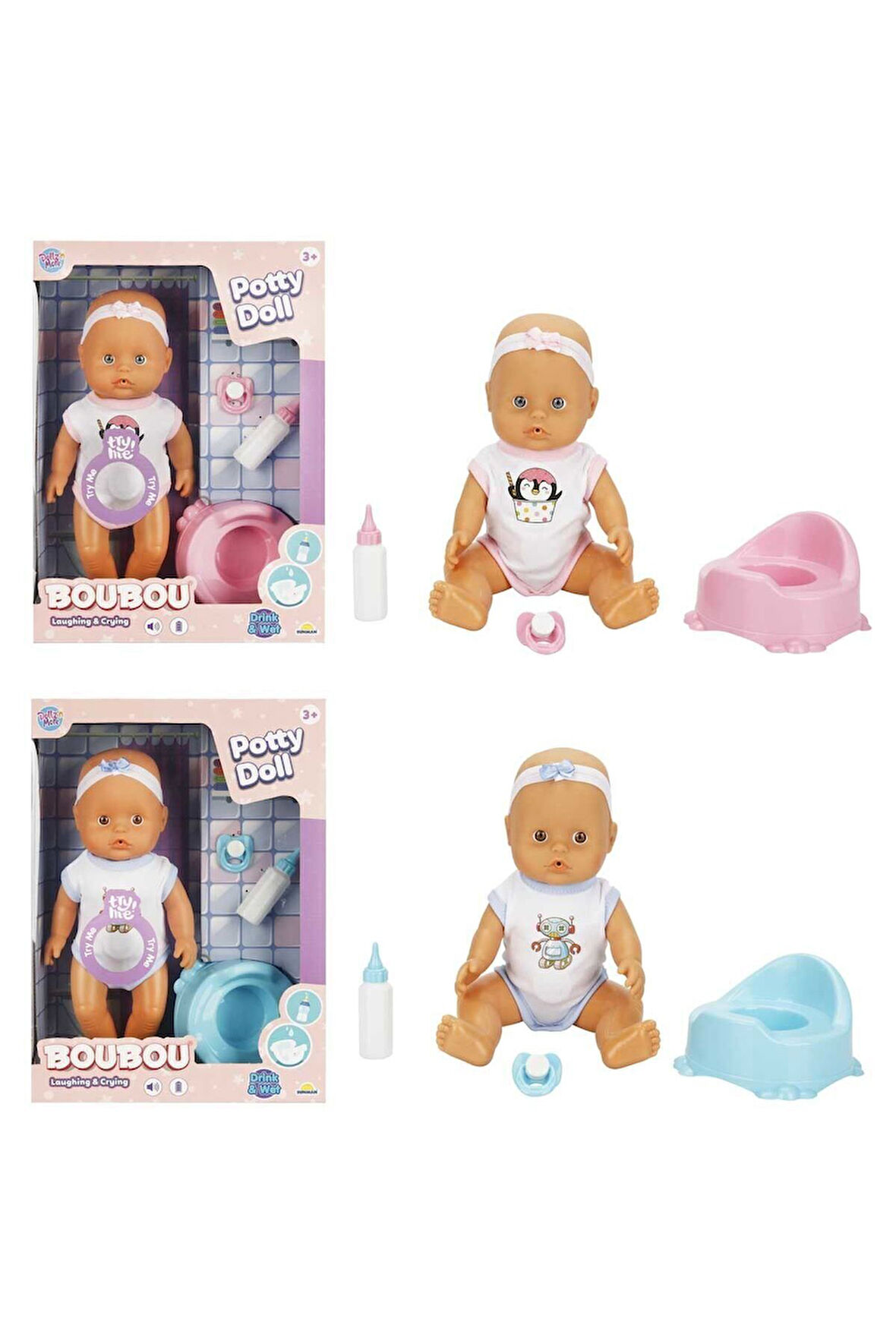 Kız Çocuk Oyuncak Erkek Çocuk Oyuncak 3451 SUN-SABC-DZM-BEBEK SET BOUBOU ALTINI ISLATAN 30CM 2R Eğit