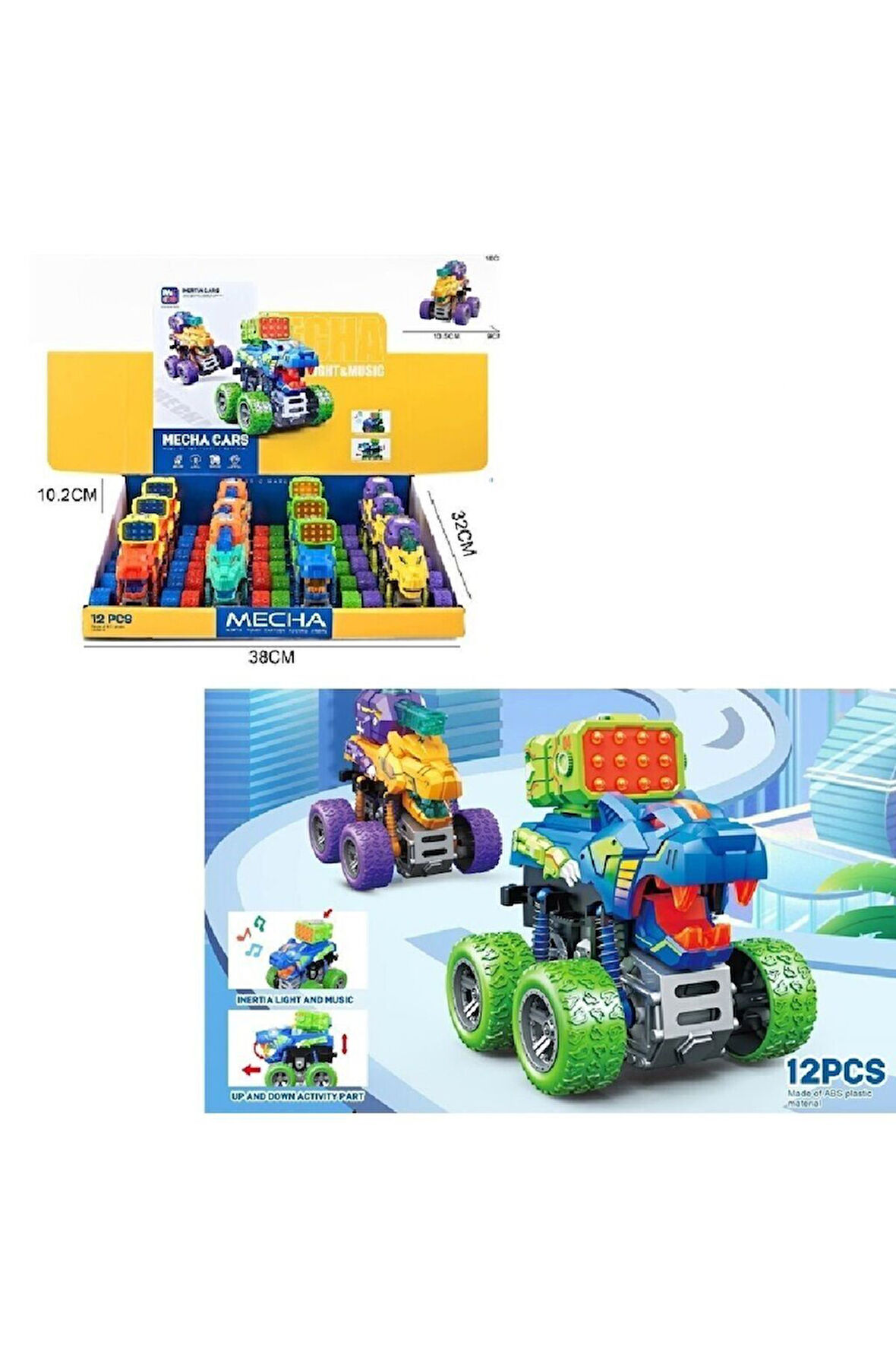 Kız Çocuk Oyuncak Erkek Çocuk Oyuncak MG-D500-19 IŞIKLI MÜZİKLİ KURT-LEOPAR ARABA Eğitici Oyuncaklar