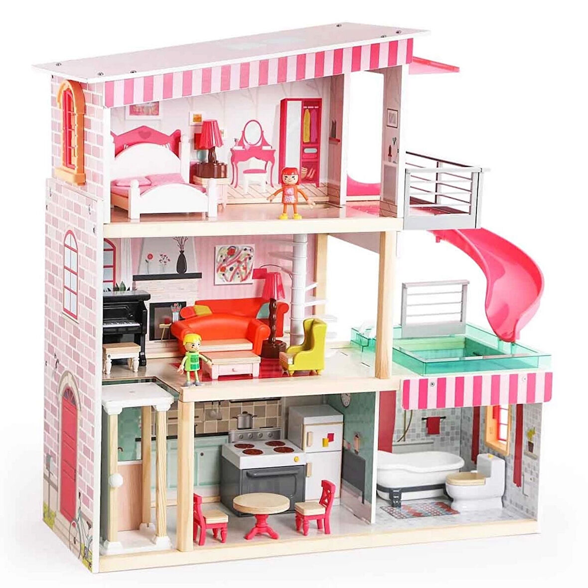 Öğretici Oyuncak 4in1 Kule 16 Parça Kız Erkek Çocuk Eğitici