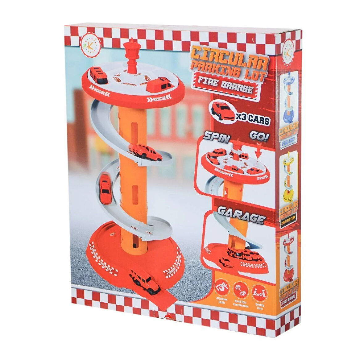 Öğretici Oyuncak 2061 Dönen İtfaiye Garaj Oyun Seti -Özka Kız Erkek Çocuk Eğitici